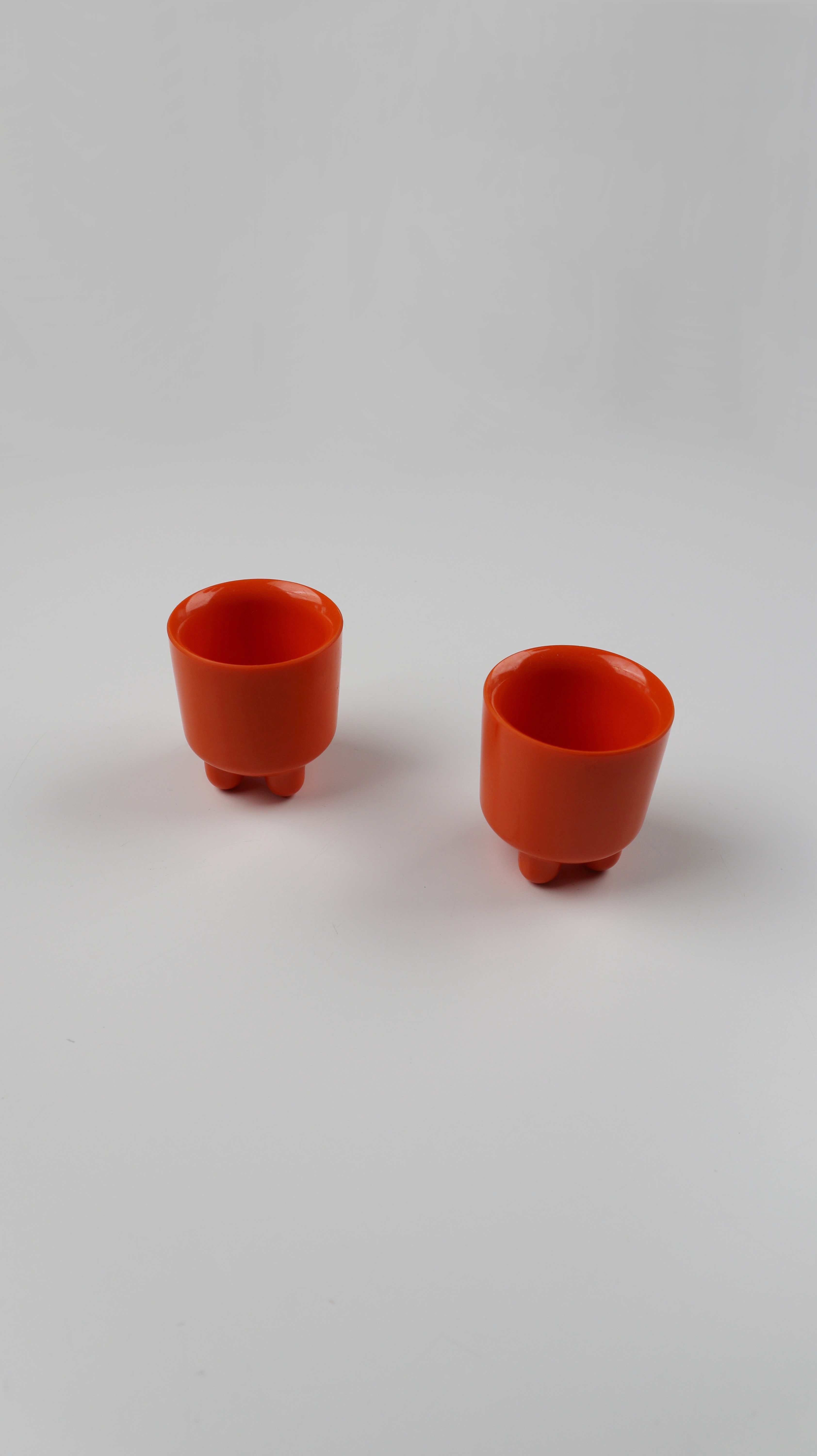 Emsa Eierbecher Set Kunststoff 70er Orange Becher