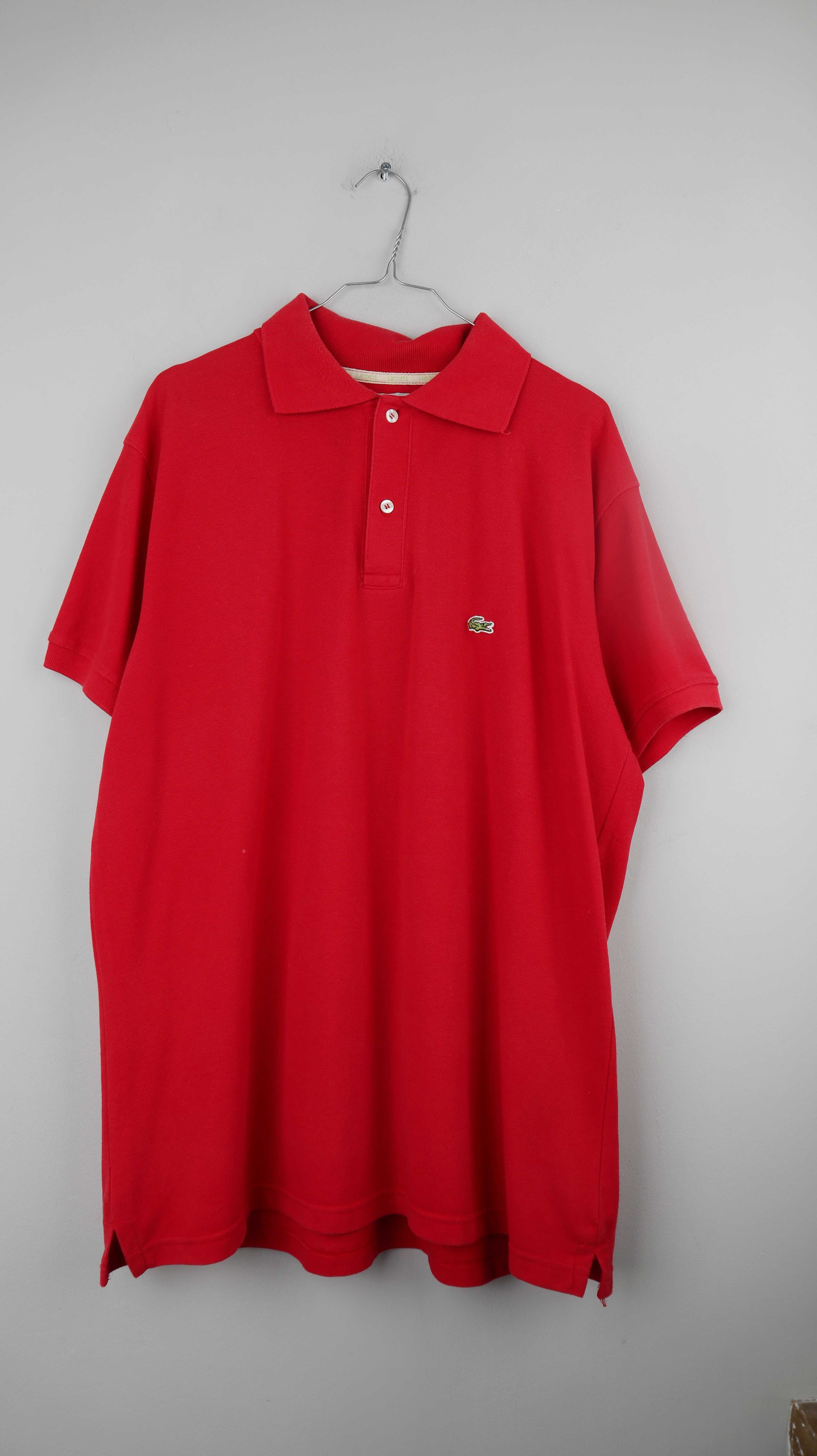 Lacoste Polo Poloshirt T-Shirt Rot XXL Einfarbig Oberteil