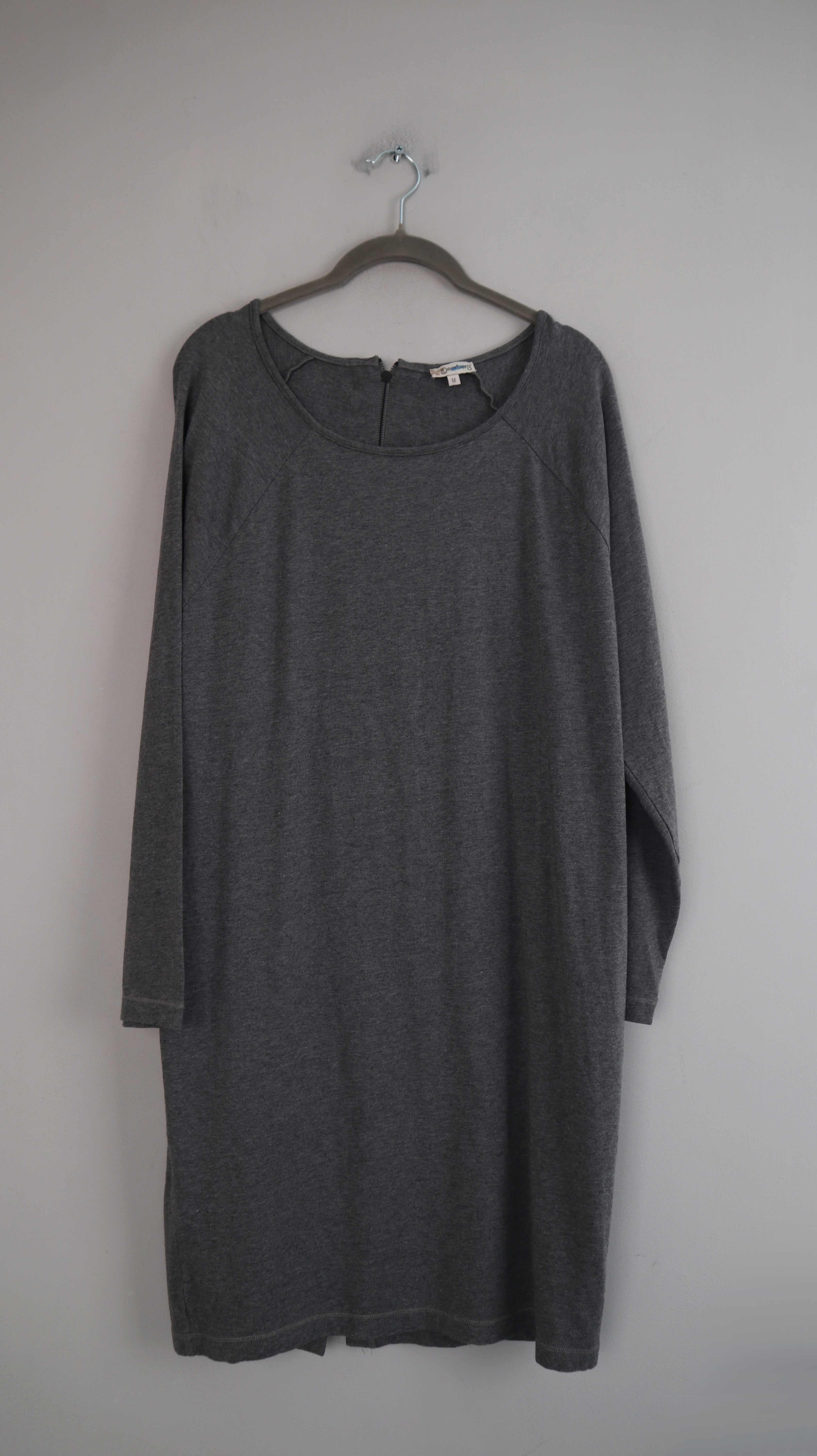 Deerberg Kleid Grau 38 M Midi Midikleid Shirt Oberteil basic einfarbig