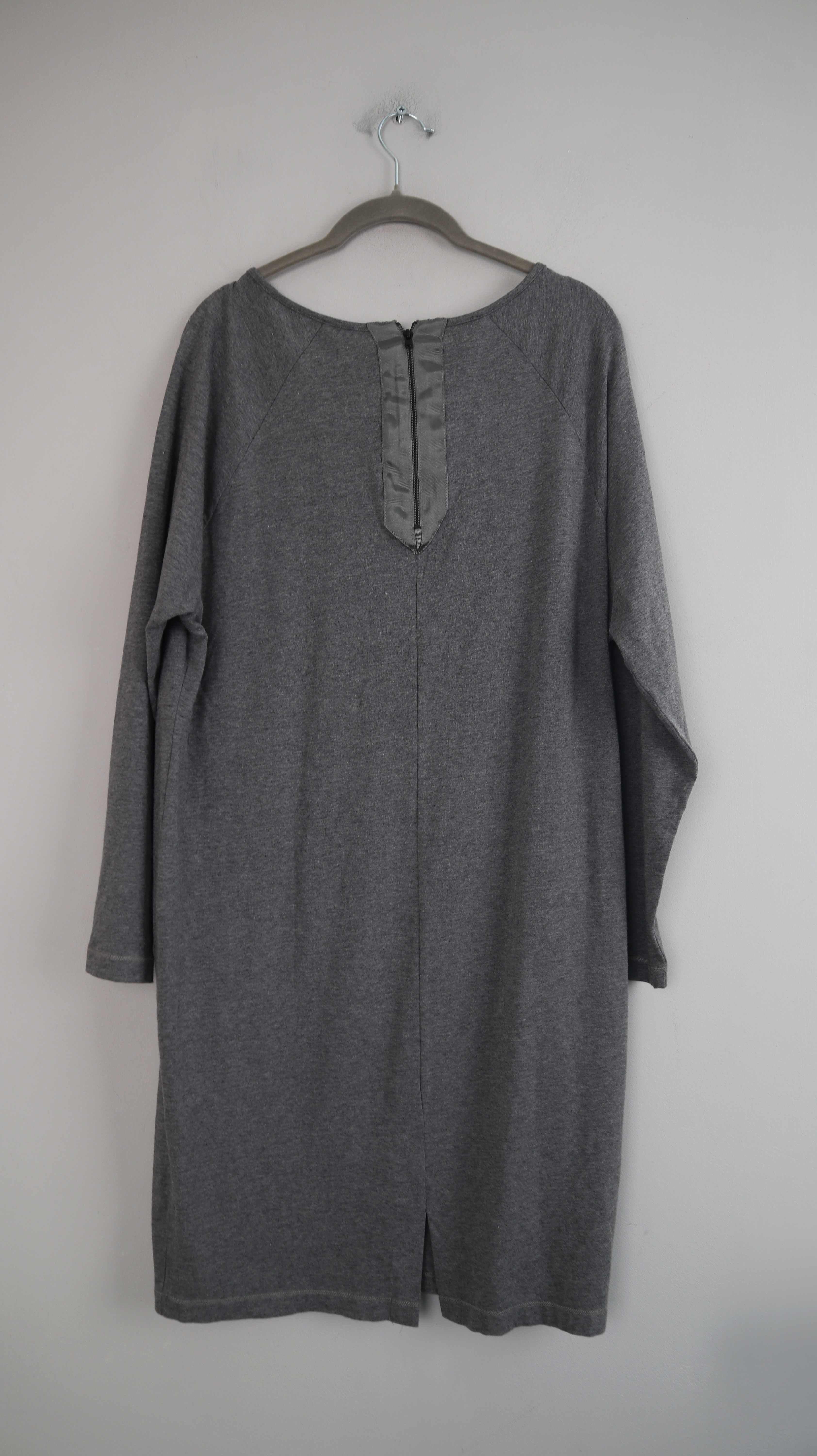 Deerberg Kleid Grau 38 M Midi Midikleid Shirt Oberteil basic einfarbig