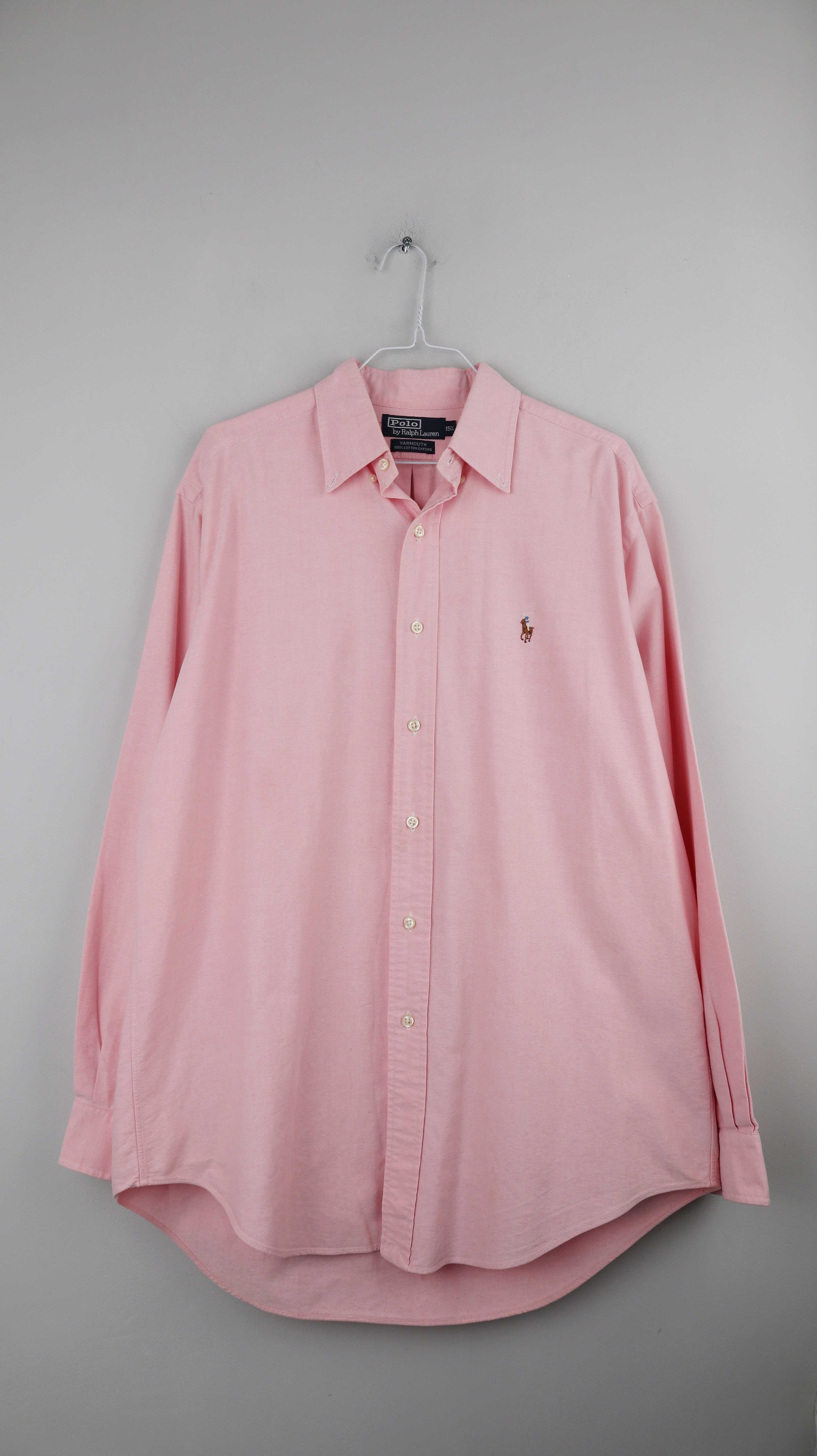 Ralph Lauren Polo Hemd Rosa basic einfarbig 15 1/2 Yarmouth Pastell