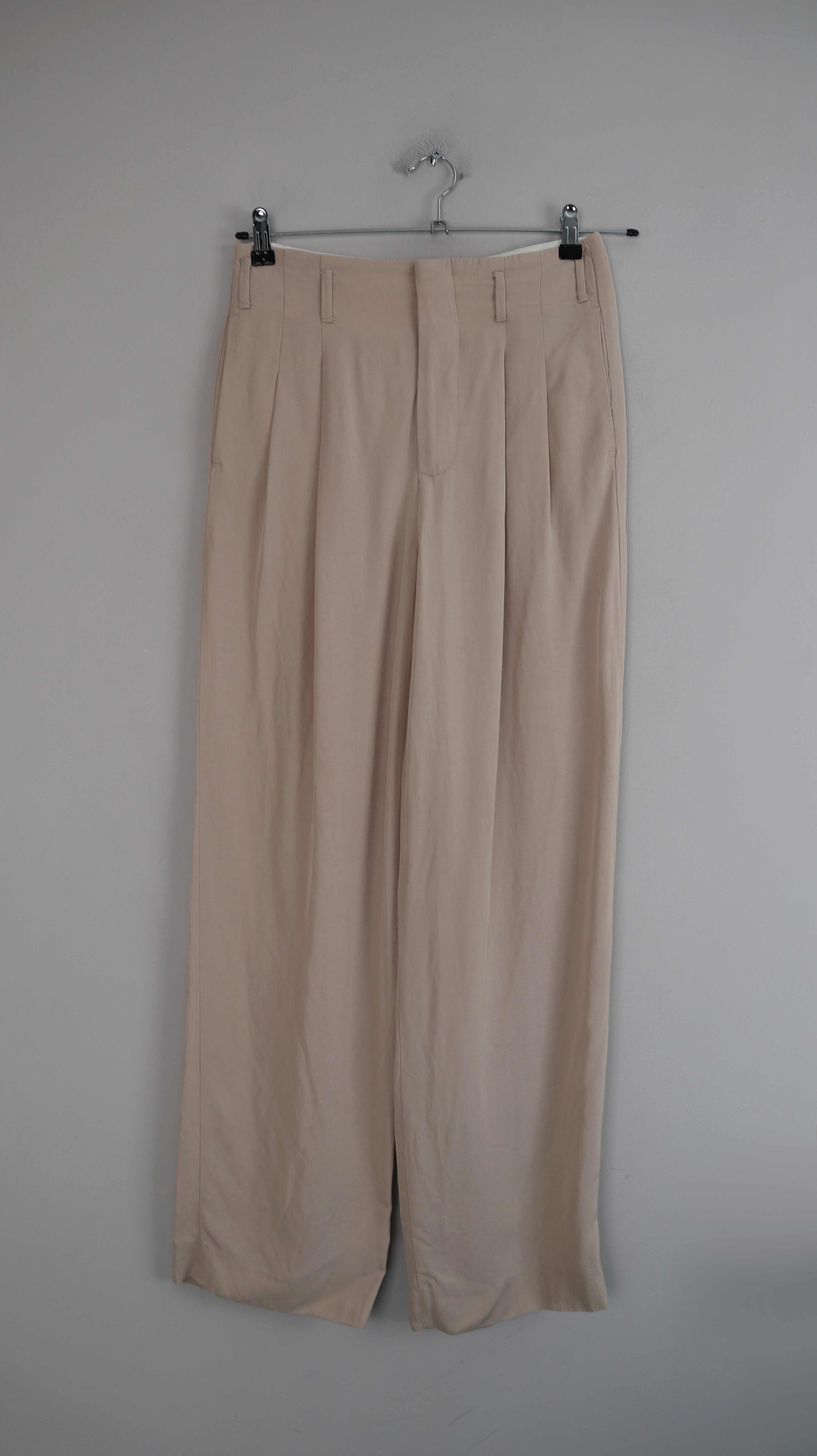 Zara Hose Creme Beige 36 S straight leg Nude