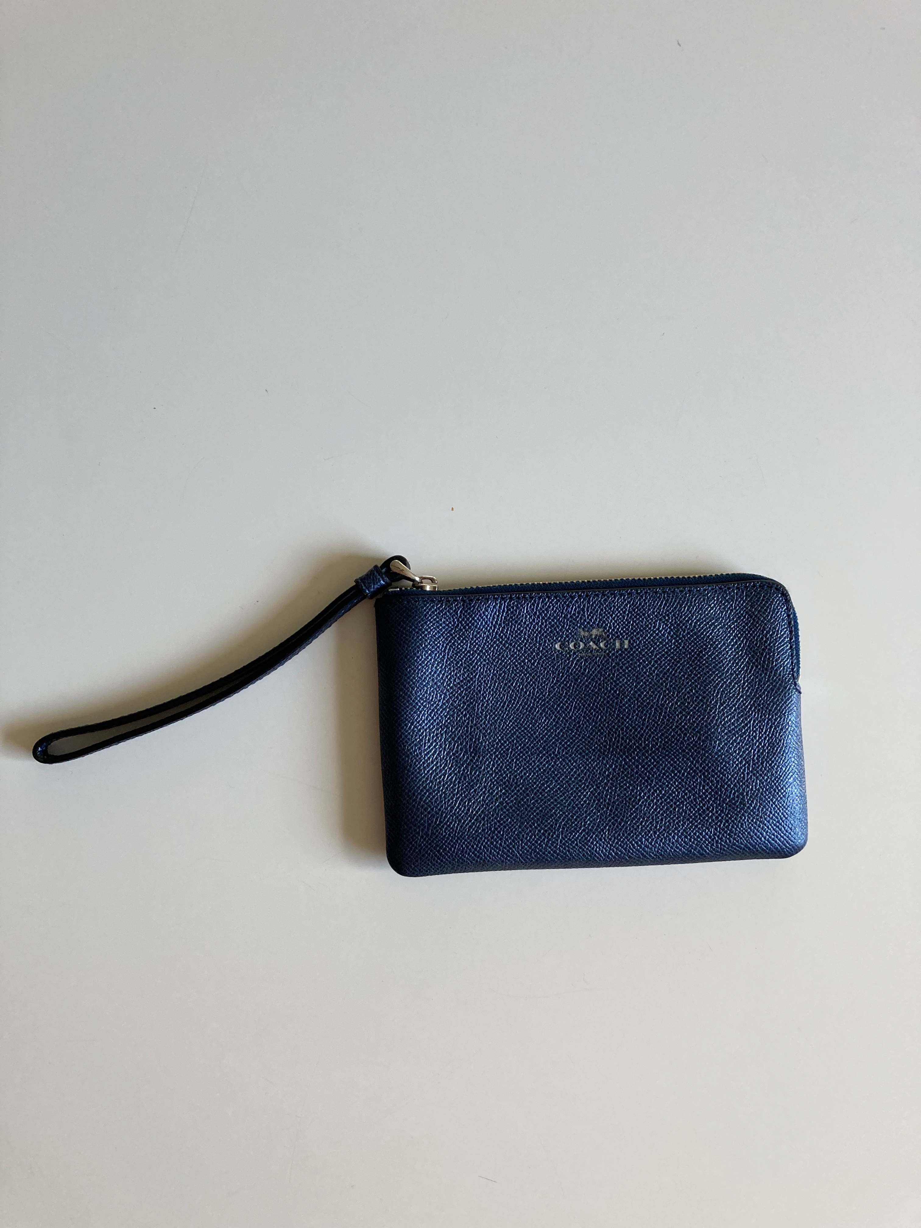 Coach Etui Geldbörse Tasche klein blau Clutch