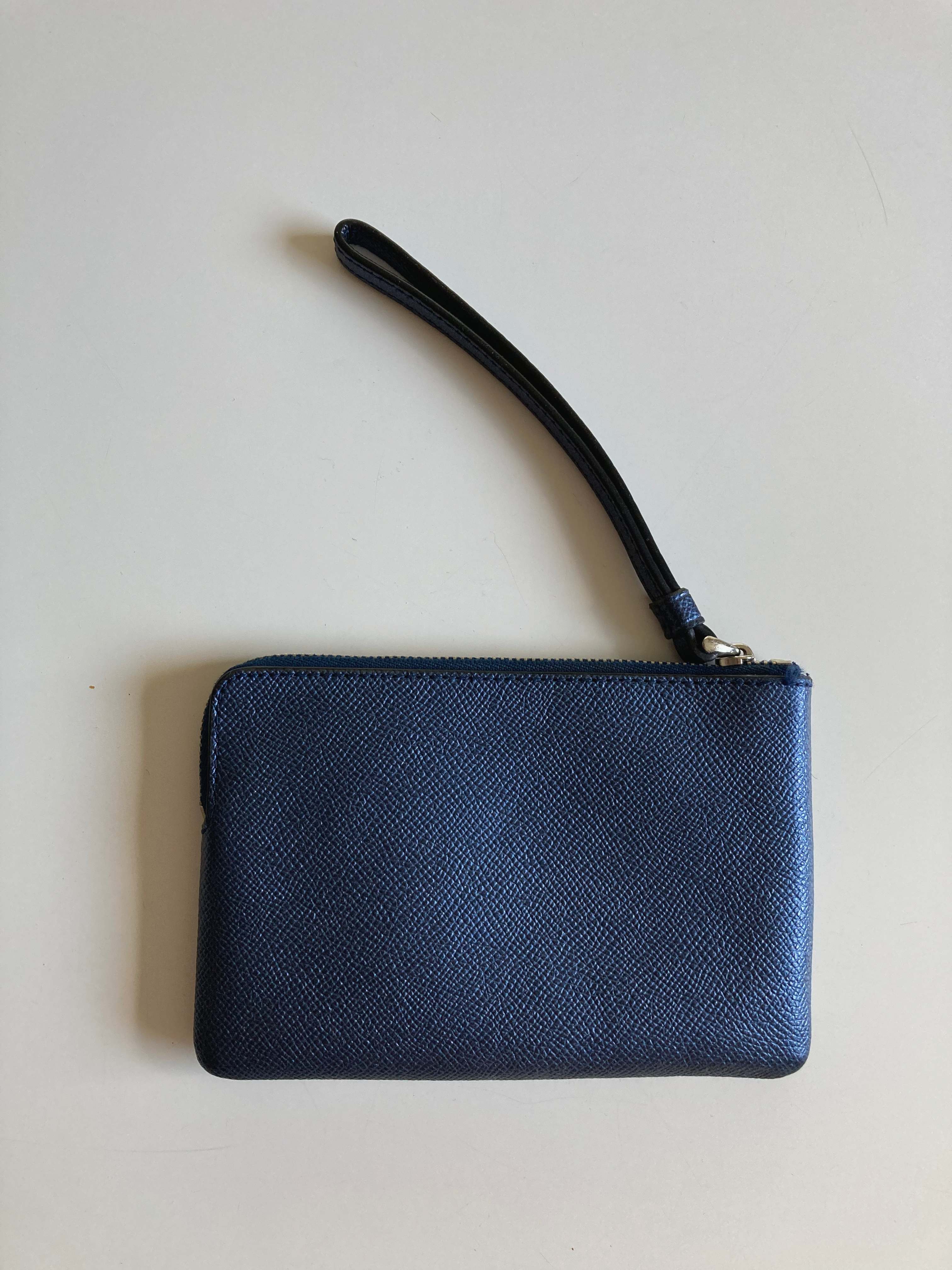 Coach Etui Geldbörse Tasche klein blau Clutch