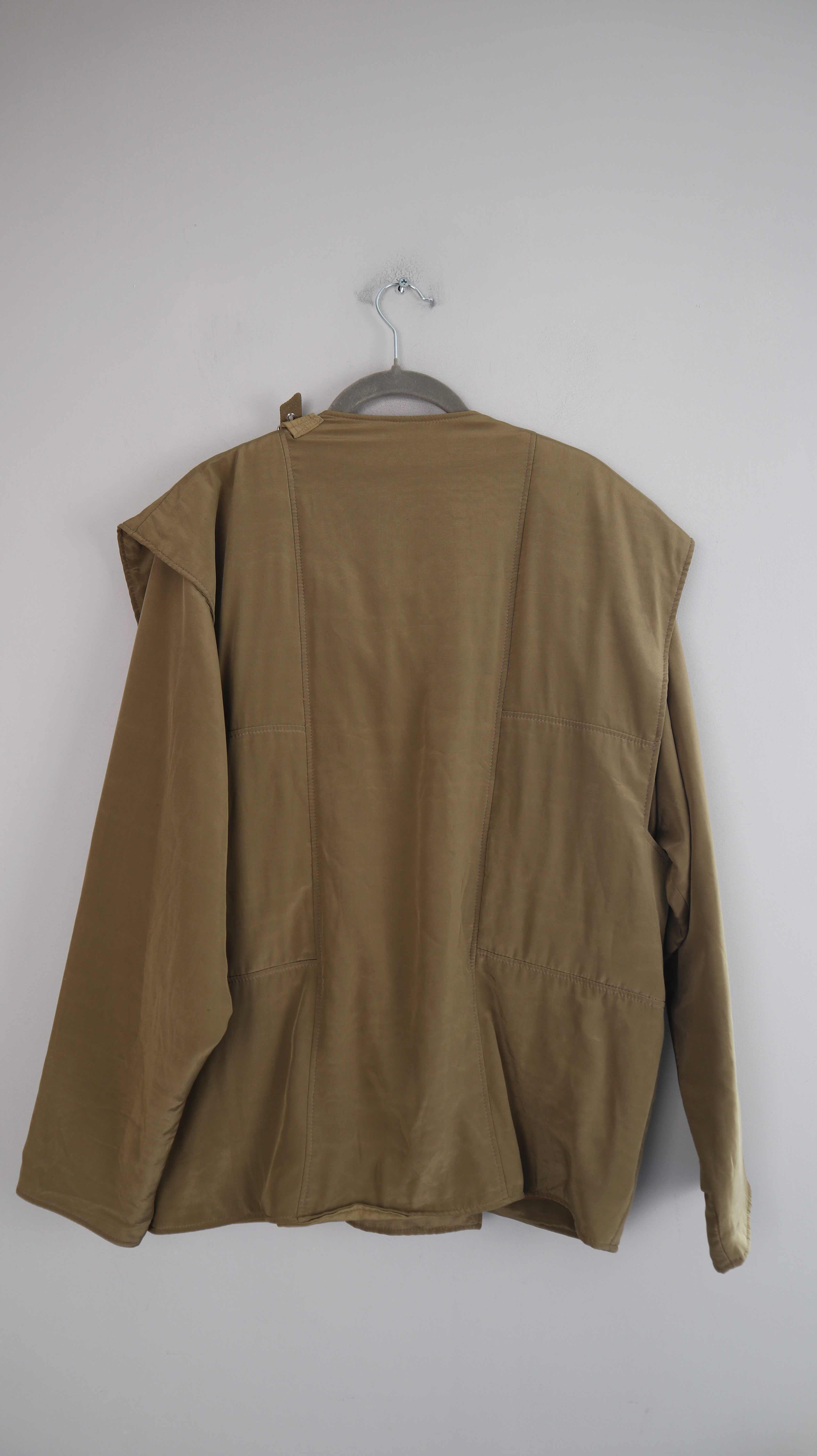 Miss Britt Jacke Grün Khaki 38 M Seide Seidenjacke Blousonjacke