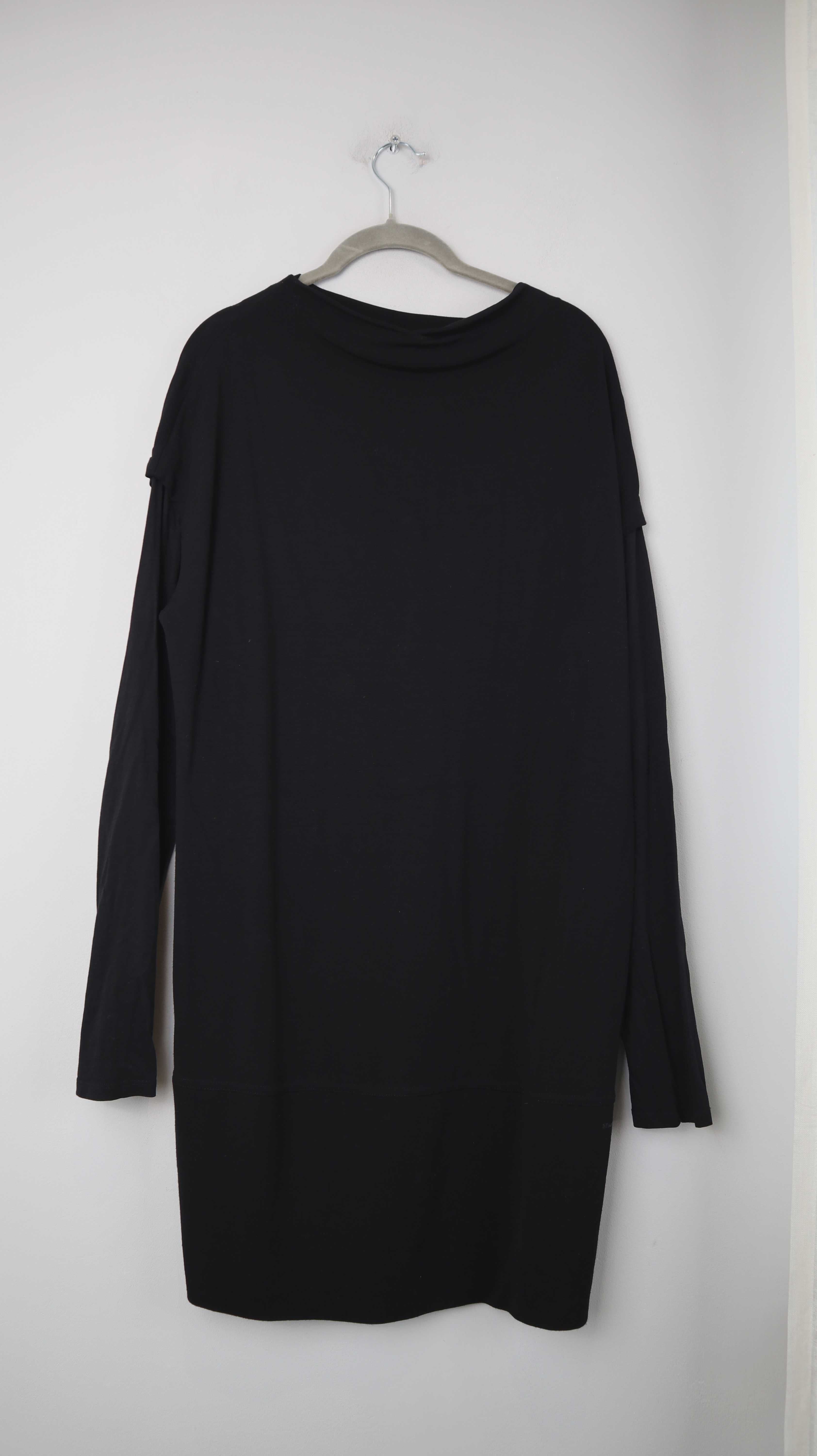 Marc O'Polo Kleid schwarz 44 Midi Midikleid Stoffkleid Shirt Oberteil