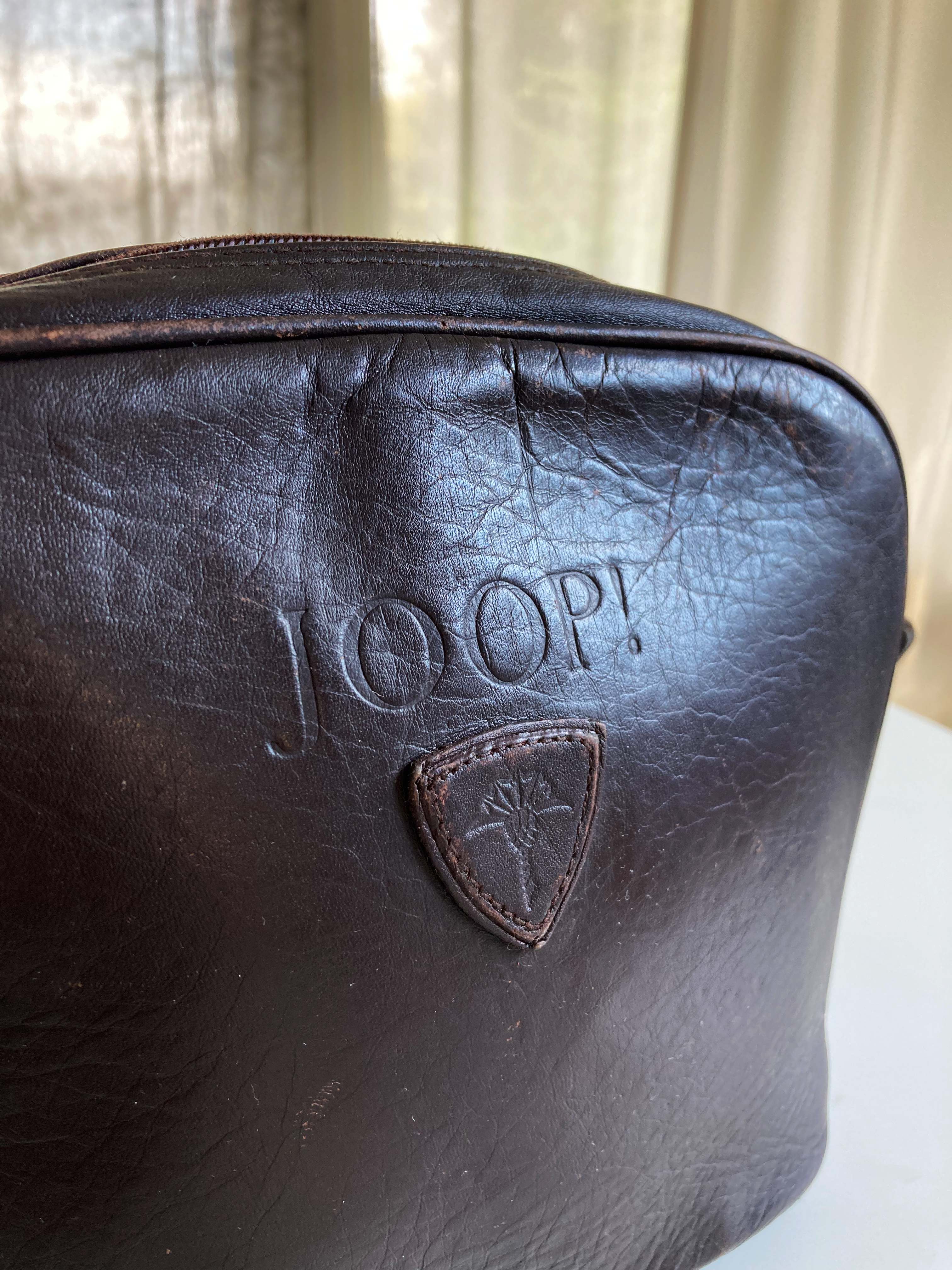 JOOP! true Vintage Tasche Ledertasche Umhängetasche braun Schultertasche Minibag