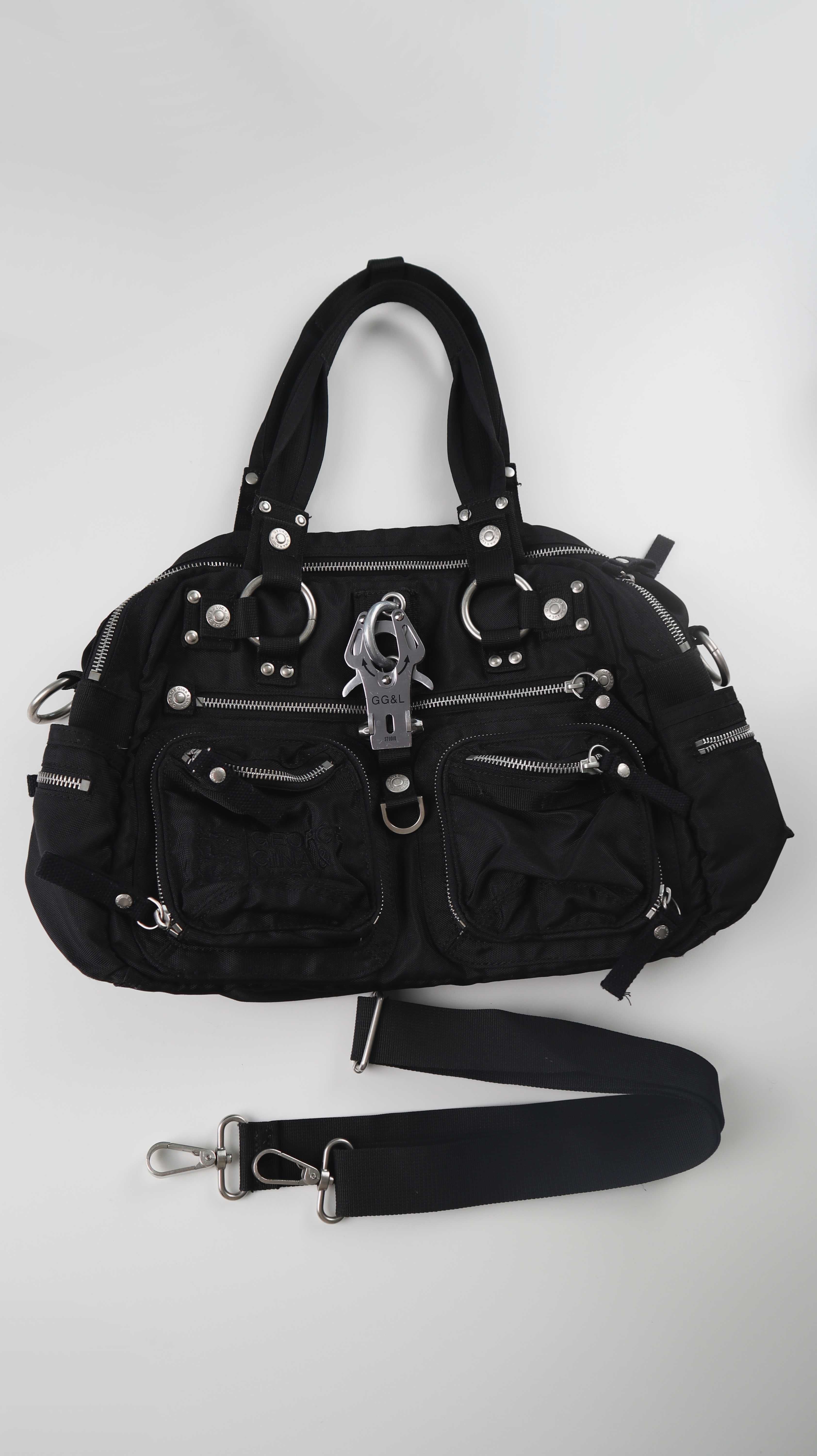 George Gina & Lucy Tasche Schwarz Handtasche Crossbag Umhängetasche Double B