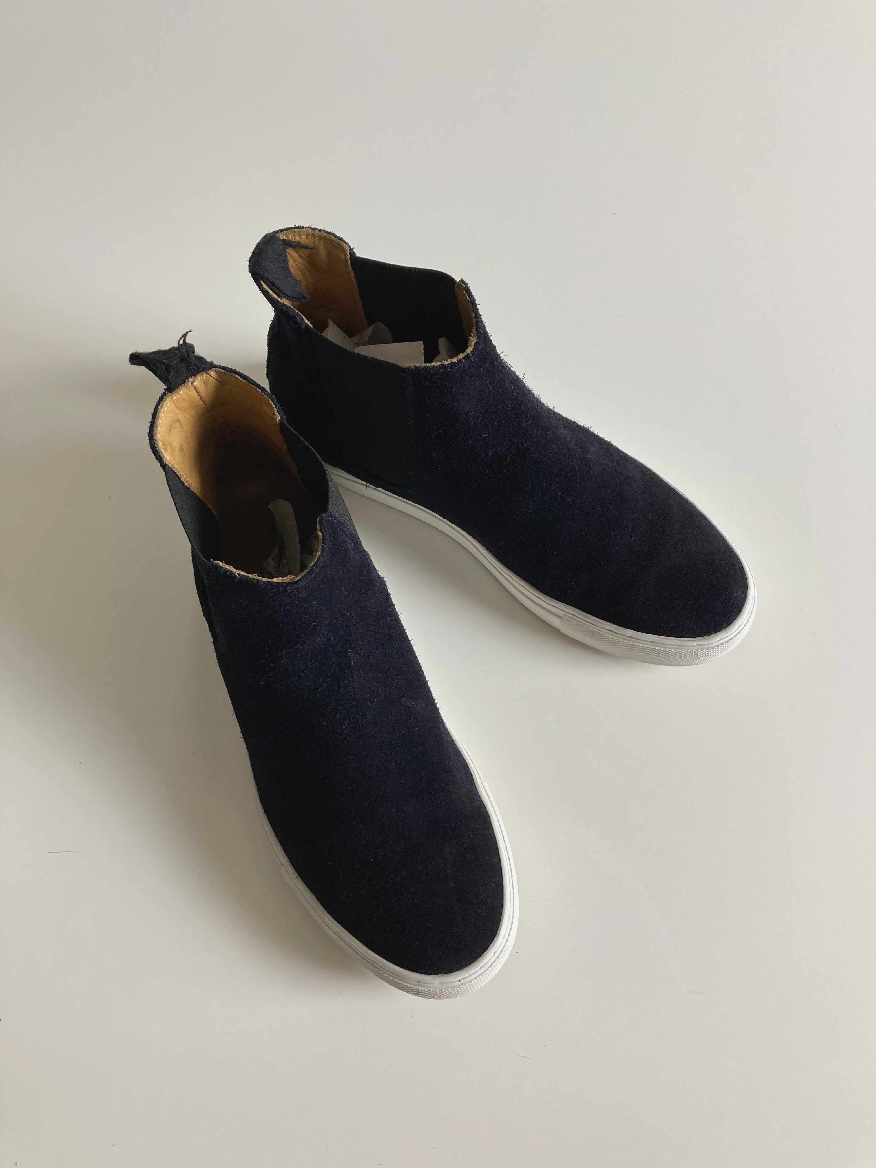 contemporary comfort whats Slipper 40 Wildleder blau Loafer Chelsea Boots