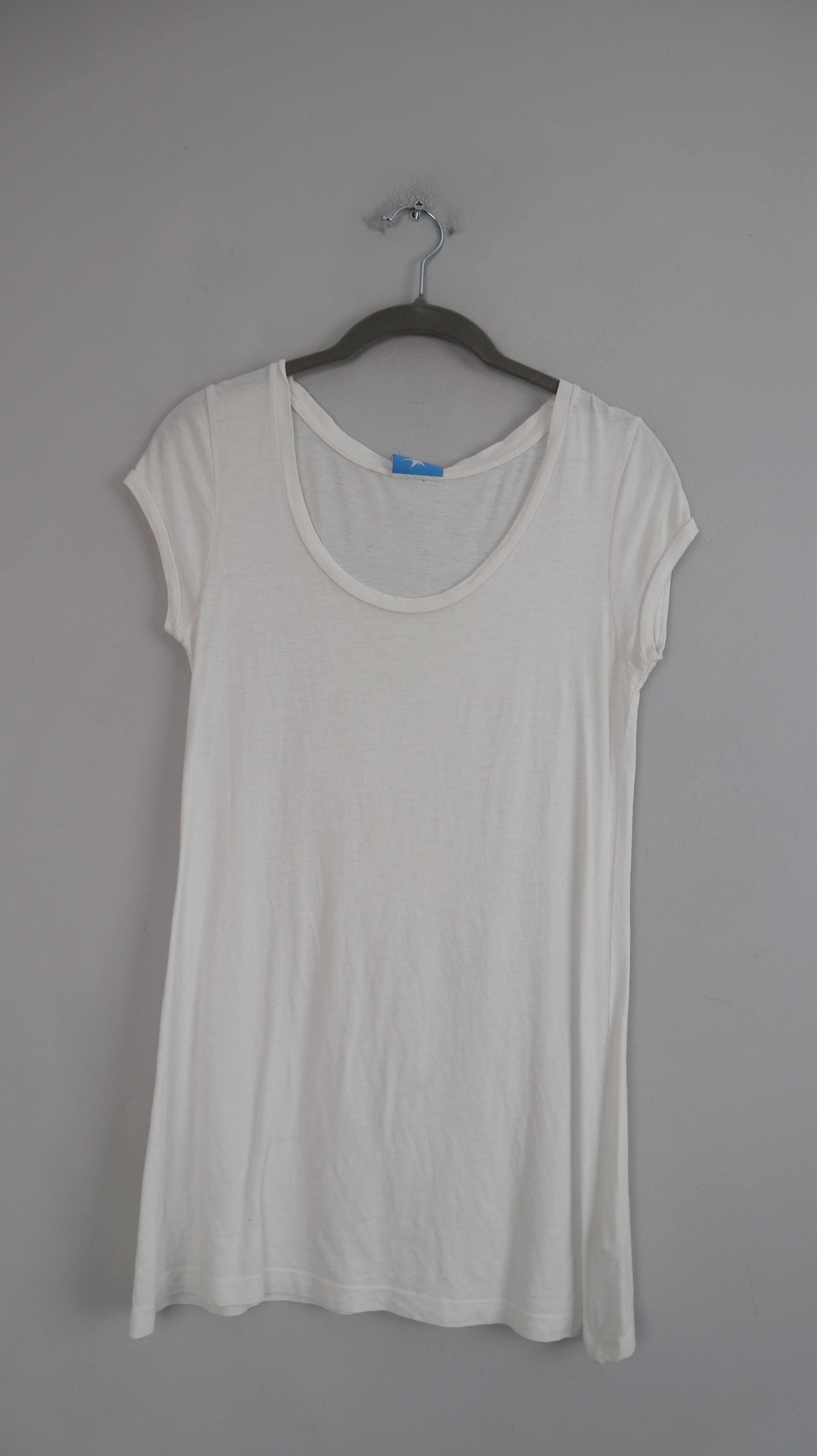 Basic Shirt Weiß Untershirt Oberteil einfarbig weiss 38 M