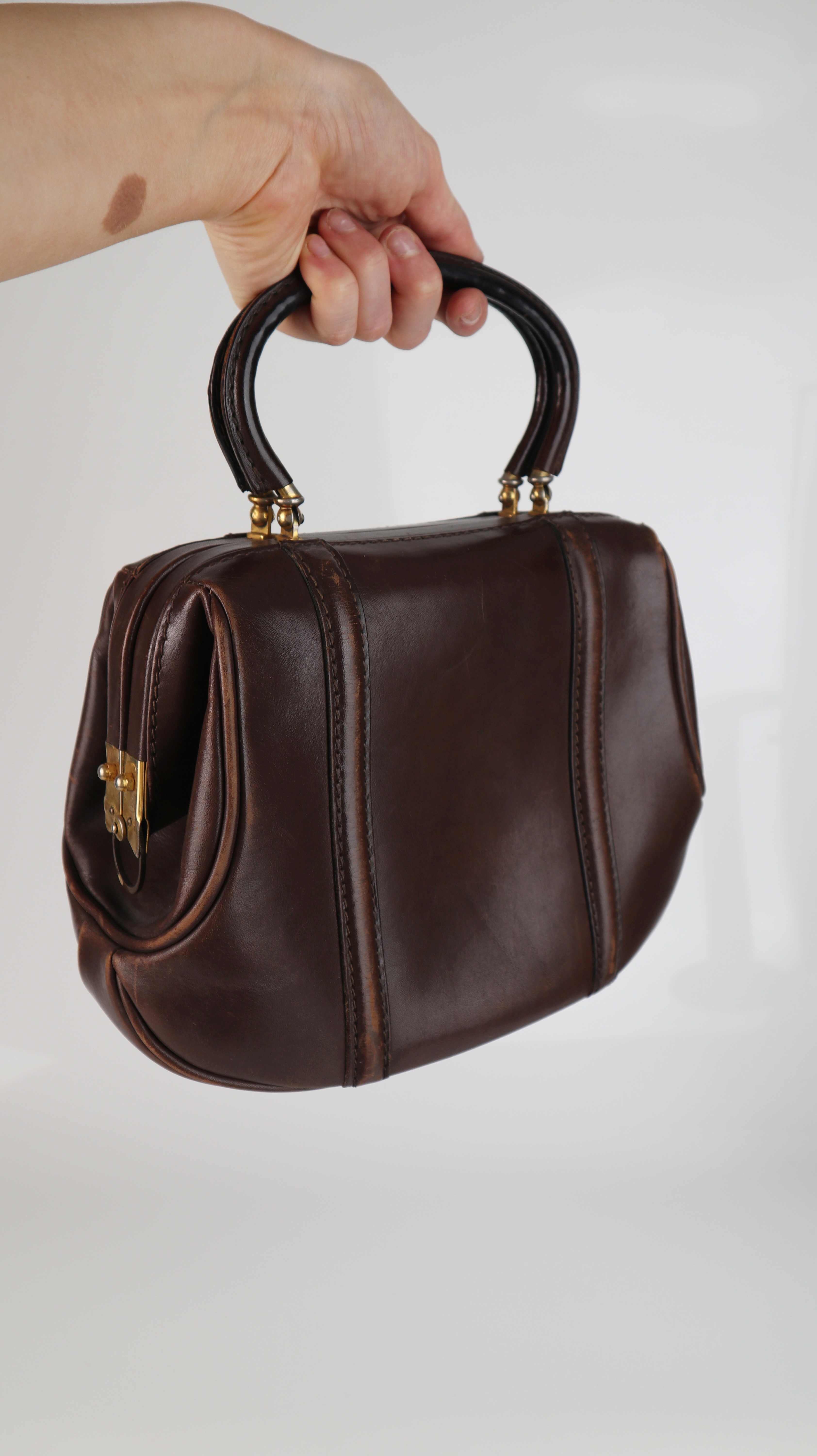 True Vintage Tasche Handtasche Shopper Ledertasche Leder 50s