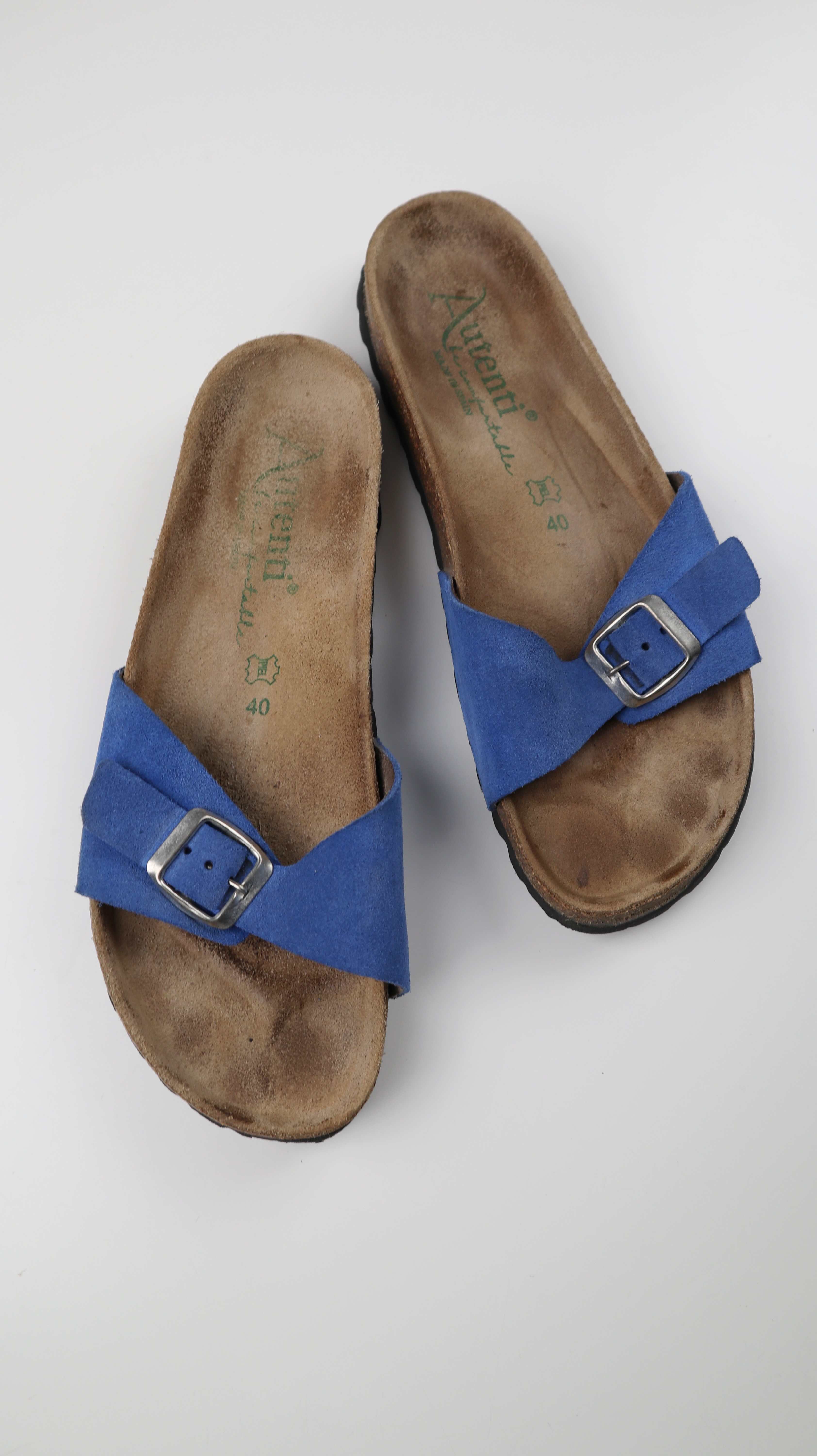 Autenti Slipper Birkis blau 40 Madrid Loafer Sandalen