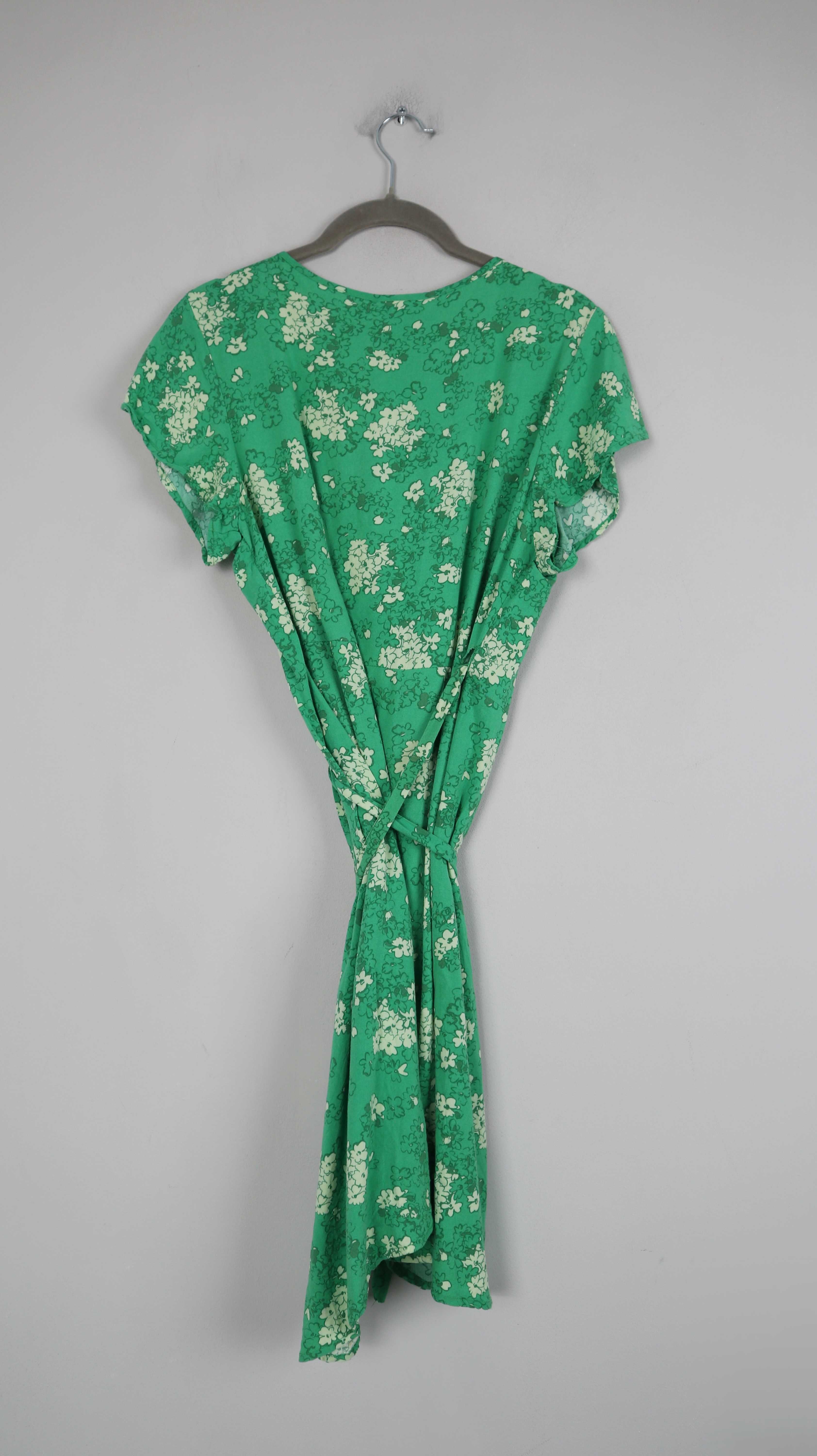 gambetts box Paris Kleid Wickelkleid grün Sommerkleid 40 L