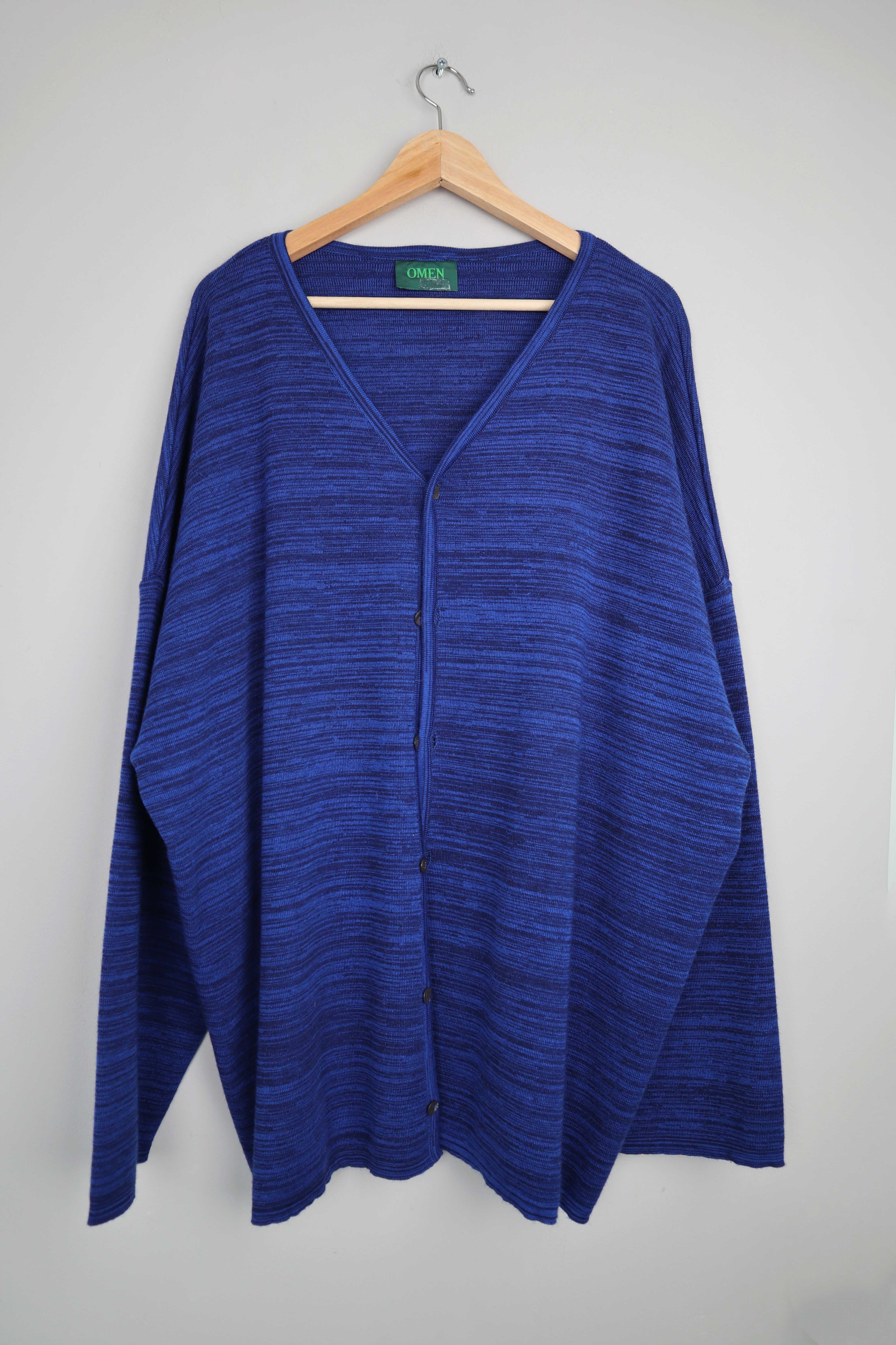 Omen Pullover Jacke Blau Cardigan Strickjacke Einheitsgröße gestrickt Design Hamburg