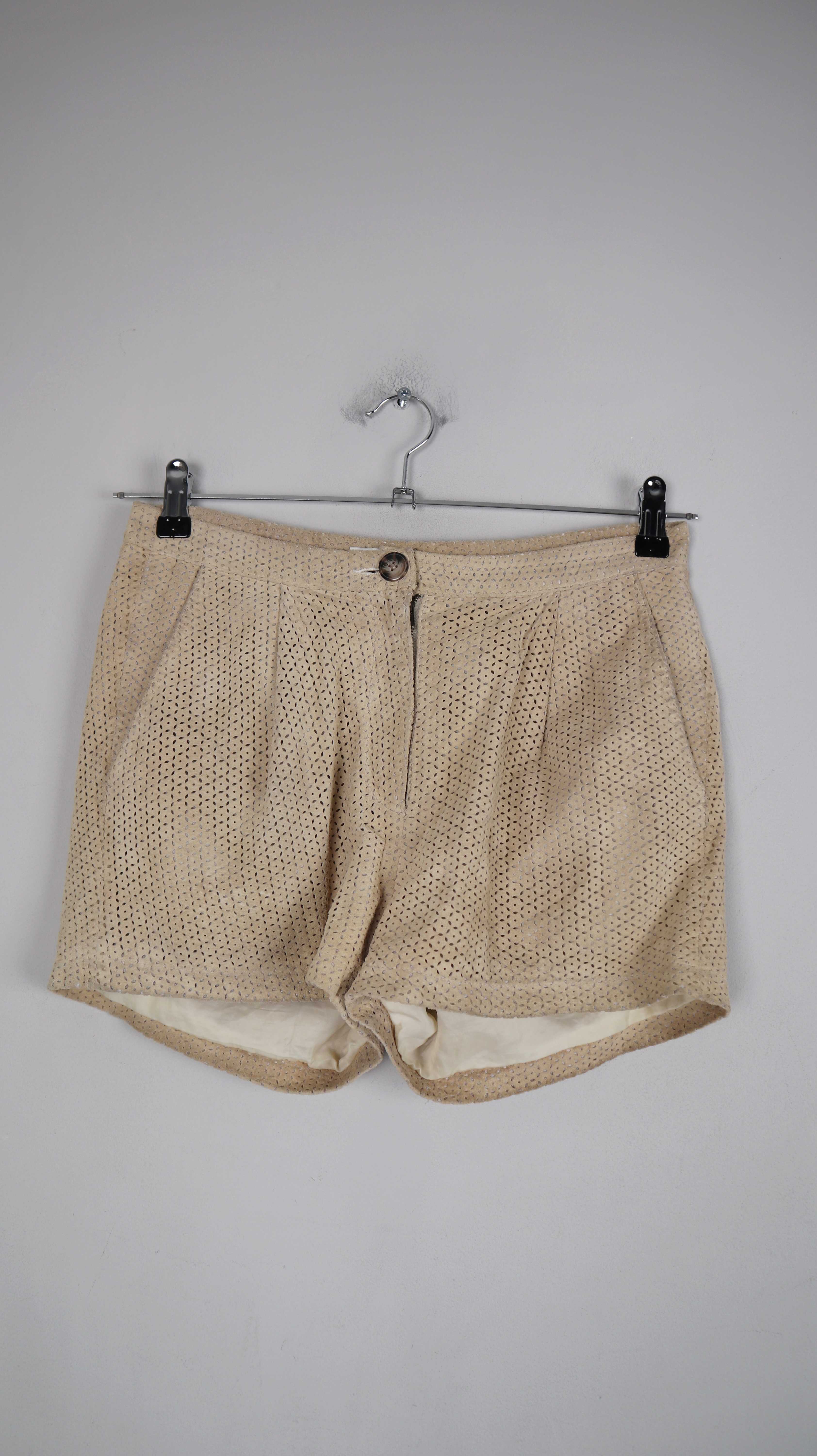 Selected Femme Shorts kurze Hose braun Wildleder 36 S Ledershorts