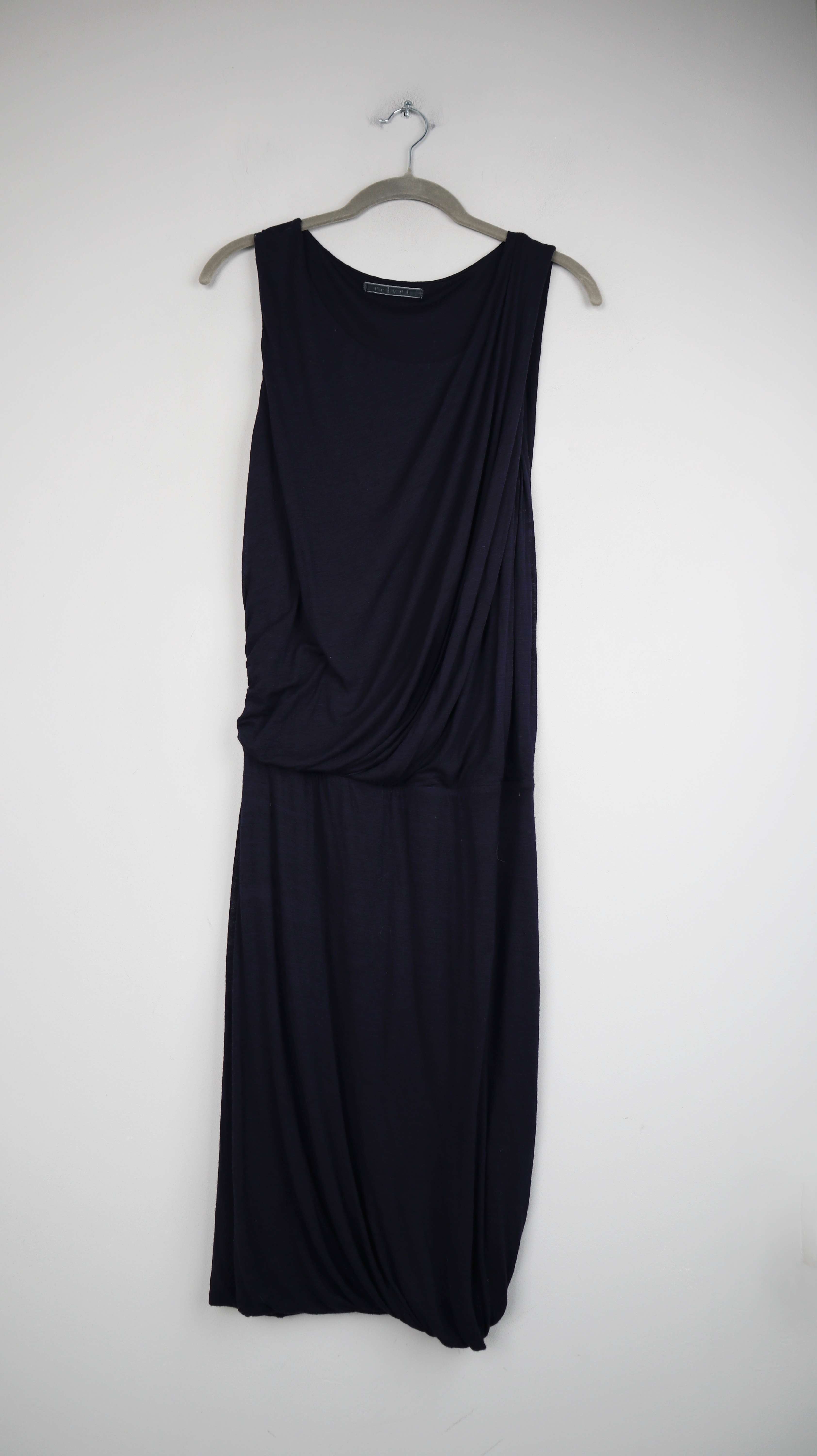 Velvet Kleid Blau dunkelblau 38 M Midi Midikleid Sommerkleid Etuikleid