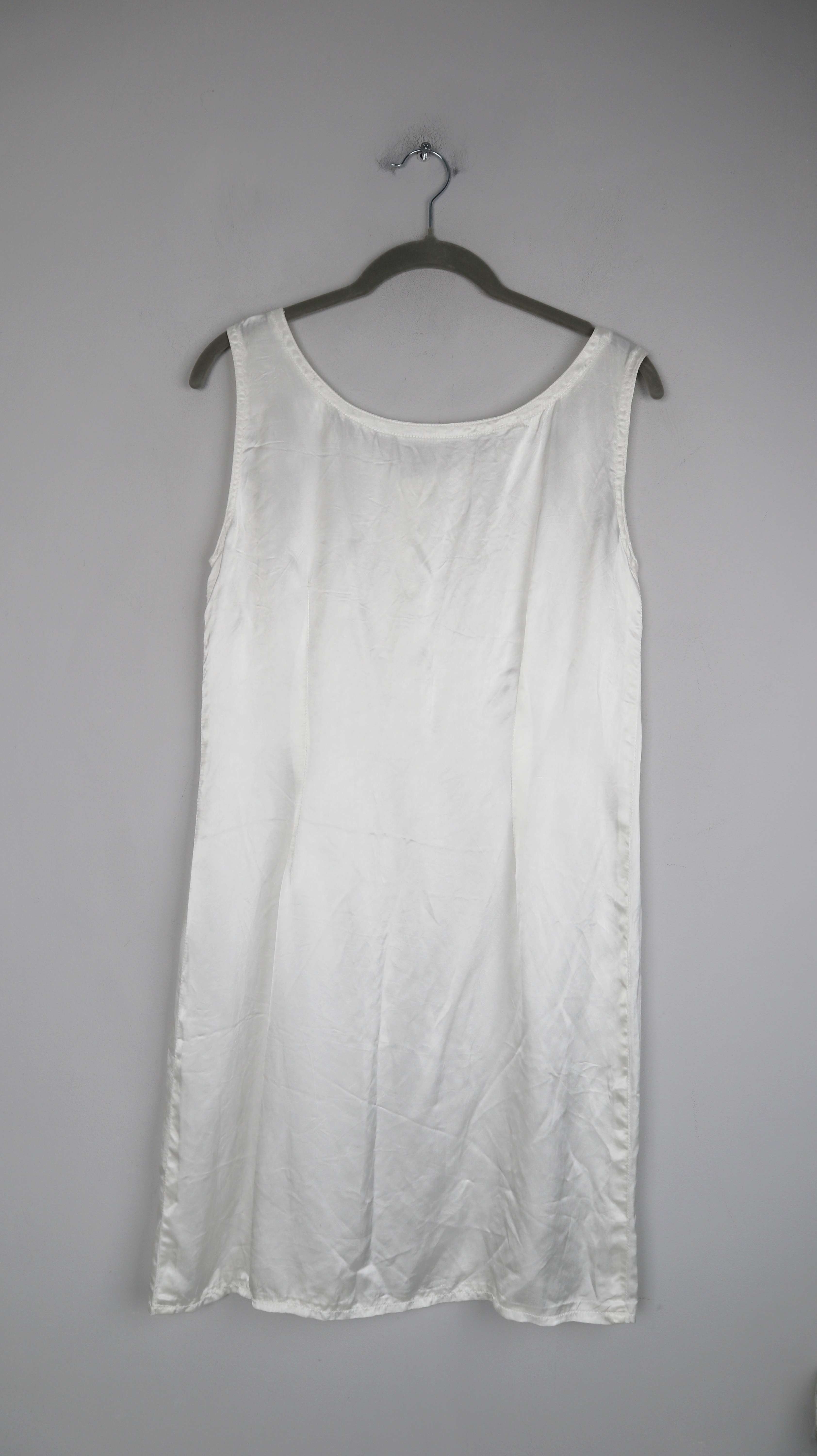 True Vintage Unterkleid weiß 38 M Midi Midikleid