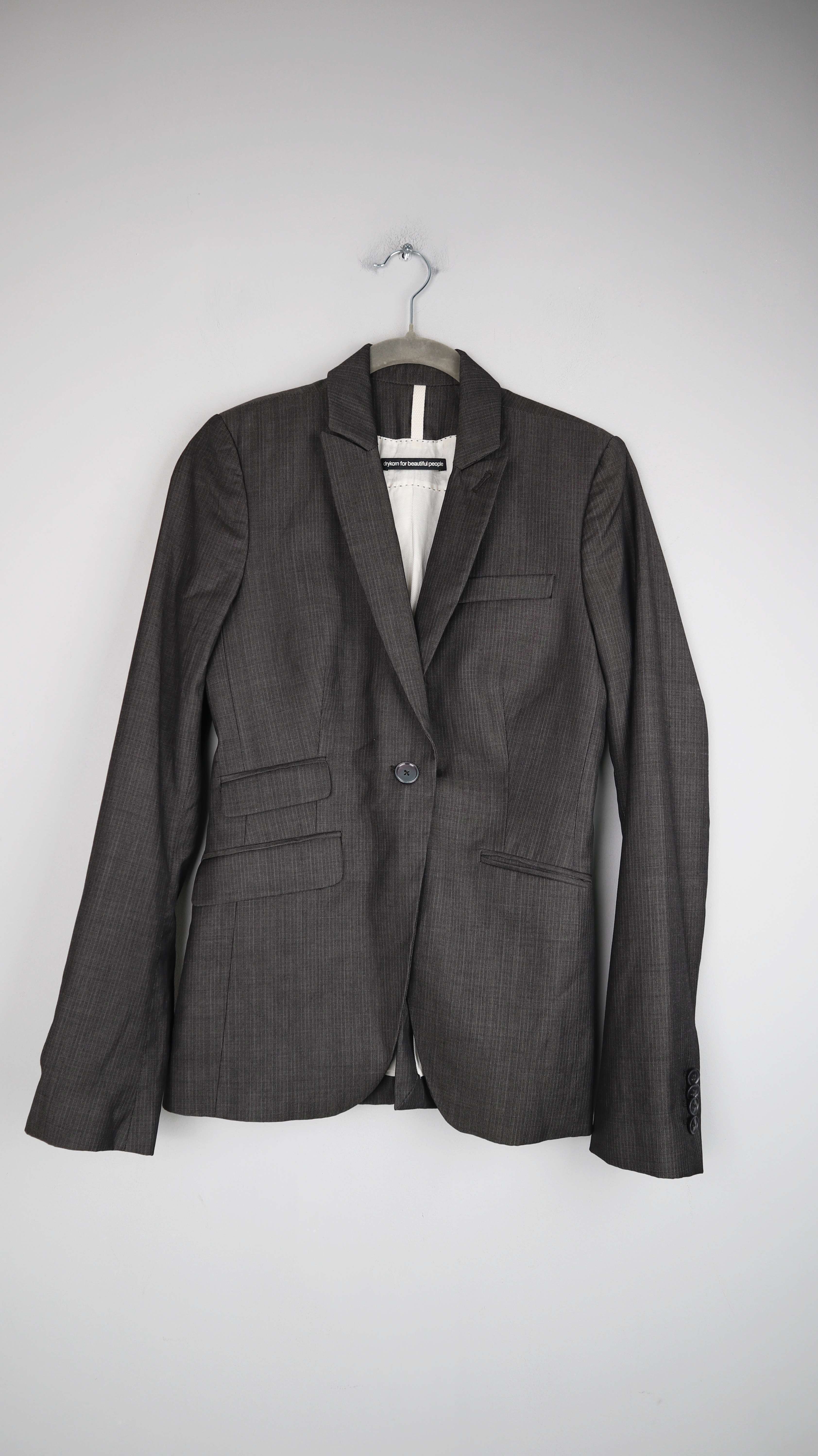 Drykorn Blazer Grau Jacke 34 XS Dunkelgrau