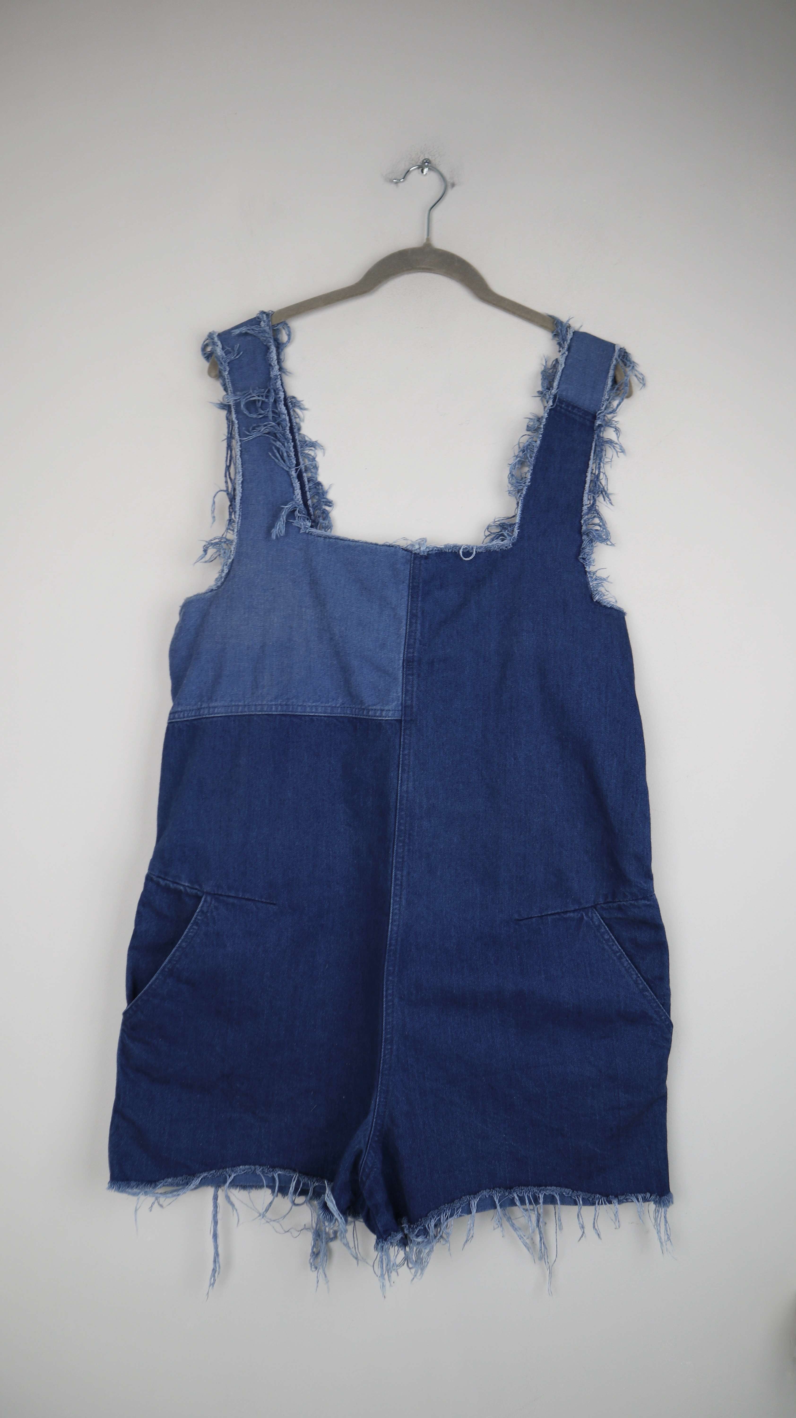 Zara Jumper Einteiler Jeansanzug Denim 40 L blau Latzhose