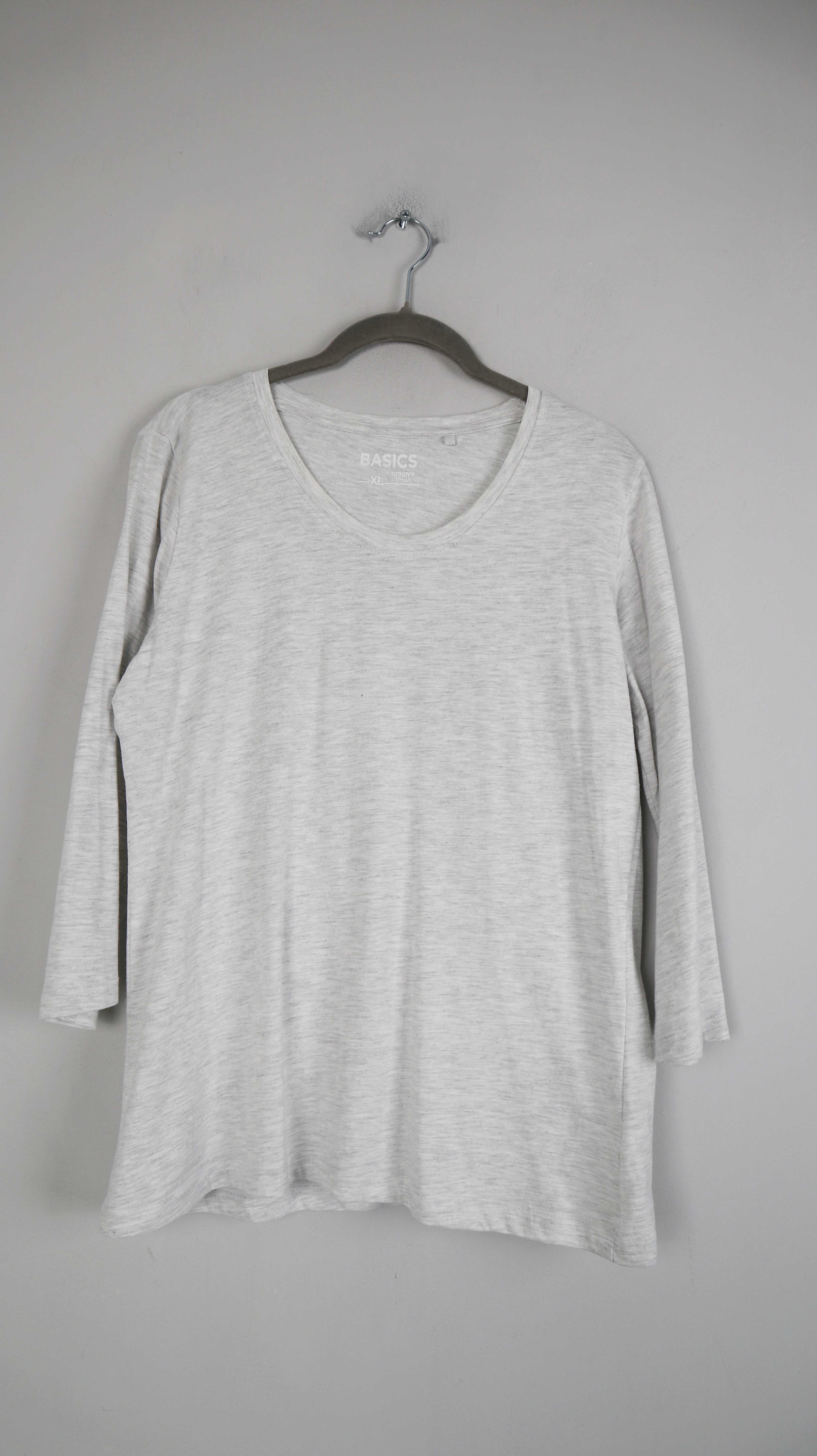 Infinity Shirt Longsleeve Grau XL Hellgrau Oberteil