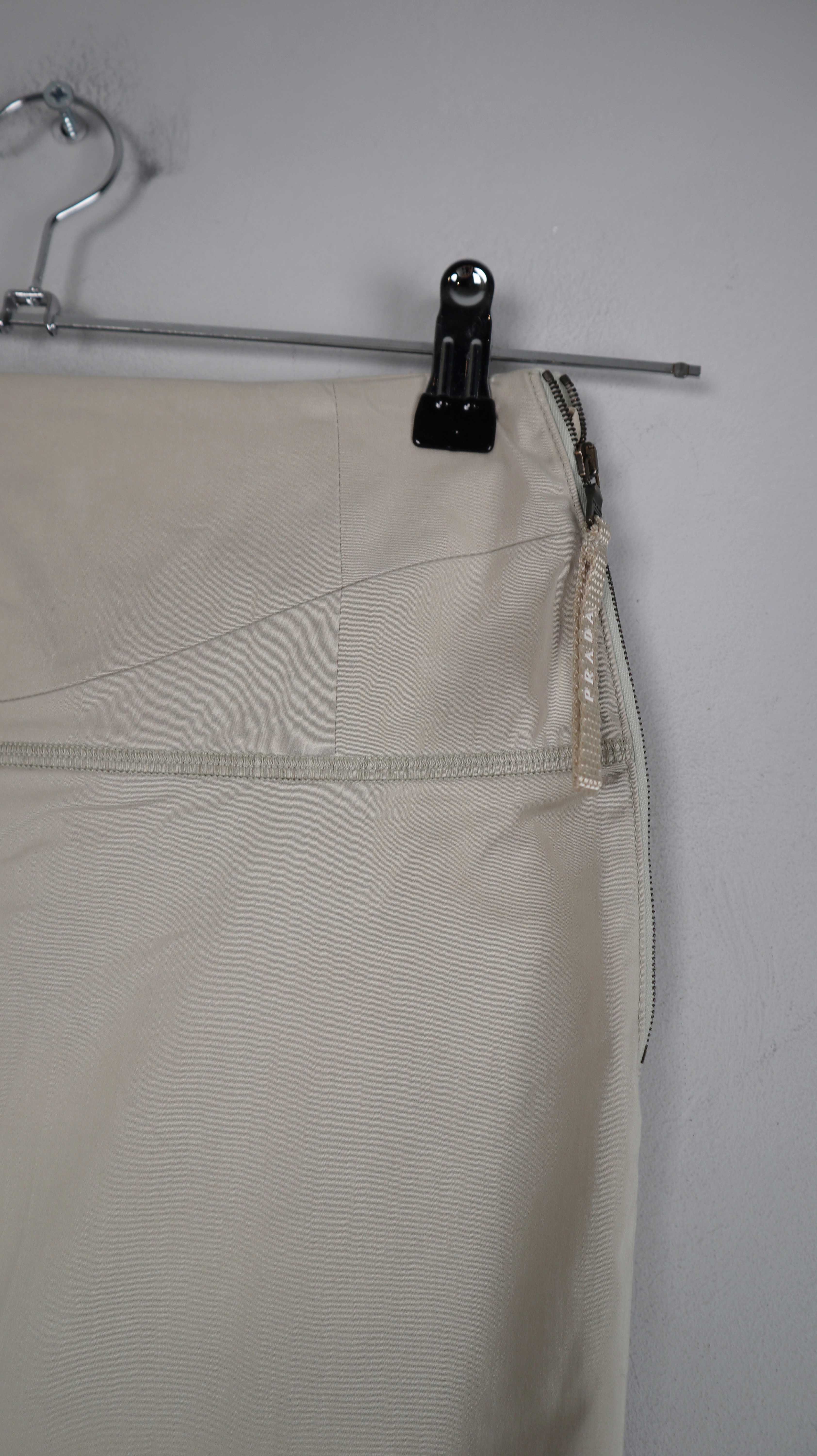 Prada Rock Creme Beige 36 S Stiftrock slim Nude Design