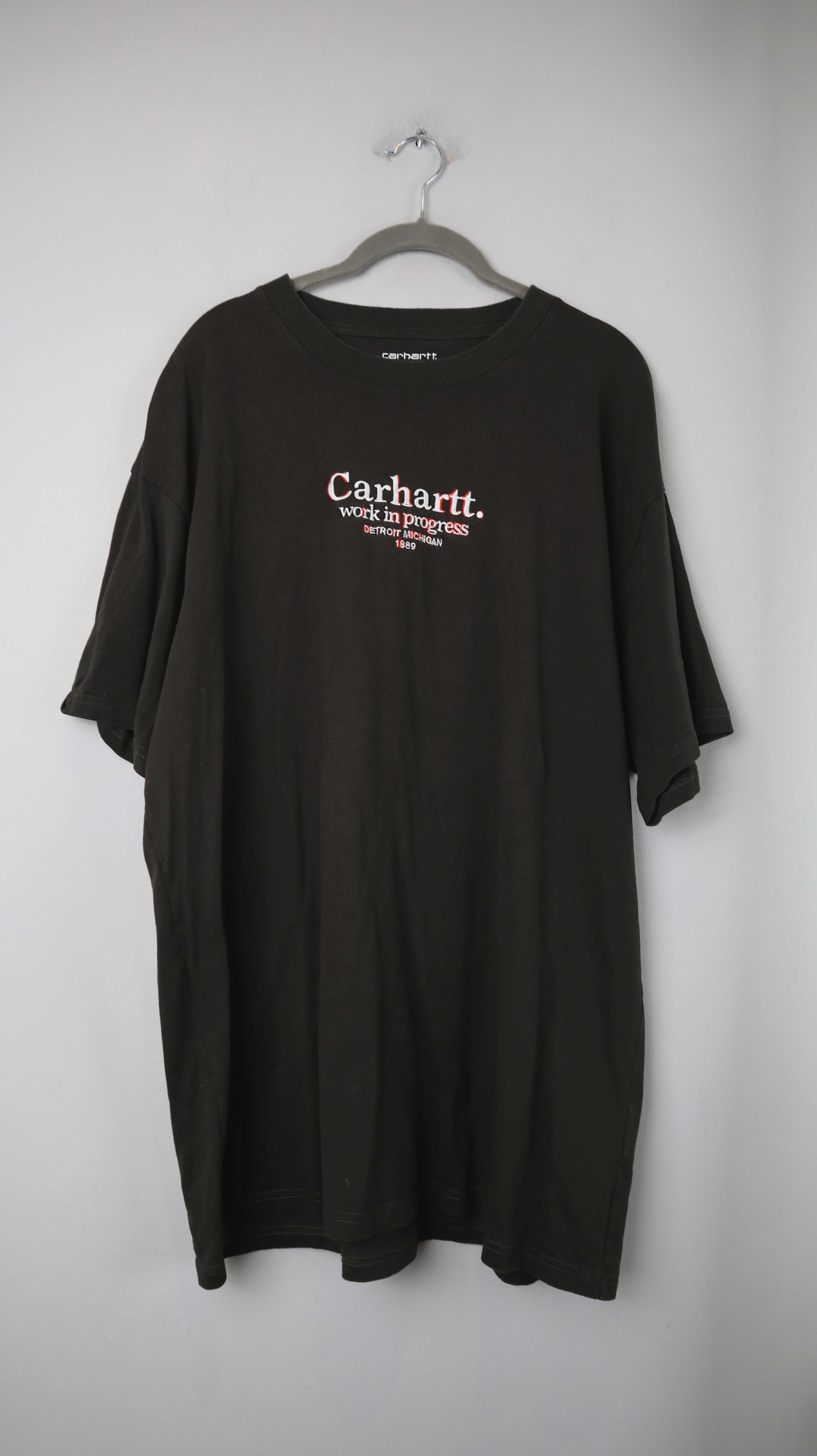 Carhartt Shirt Grün T-Shirt dunkelgrün XXL basic Oberteil Kurzärmlig