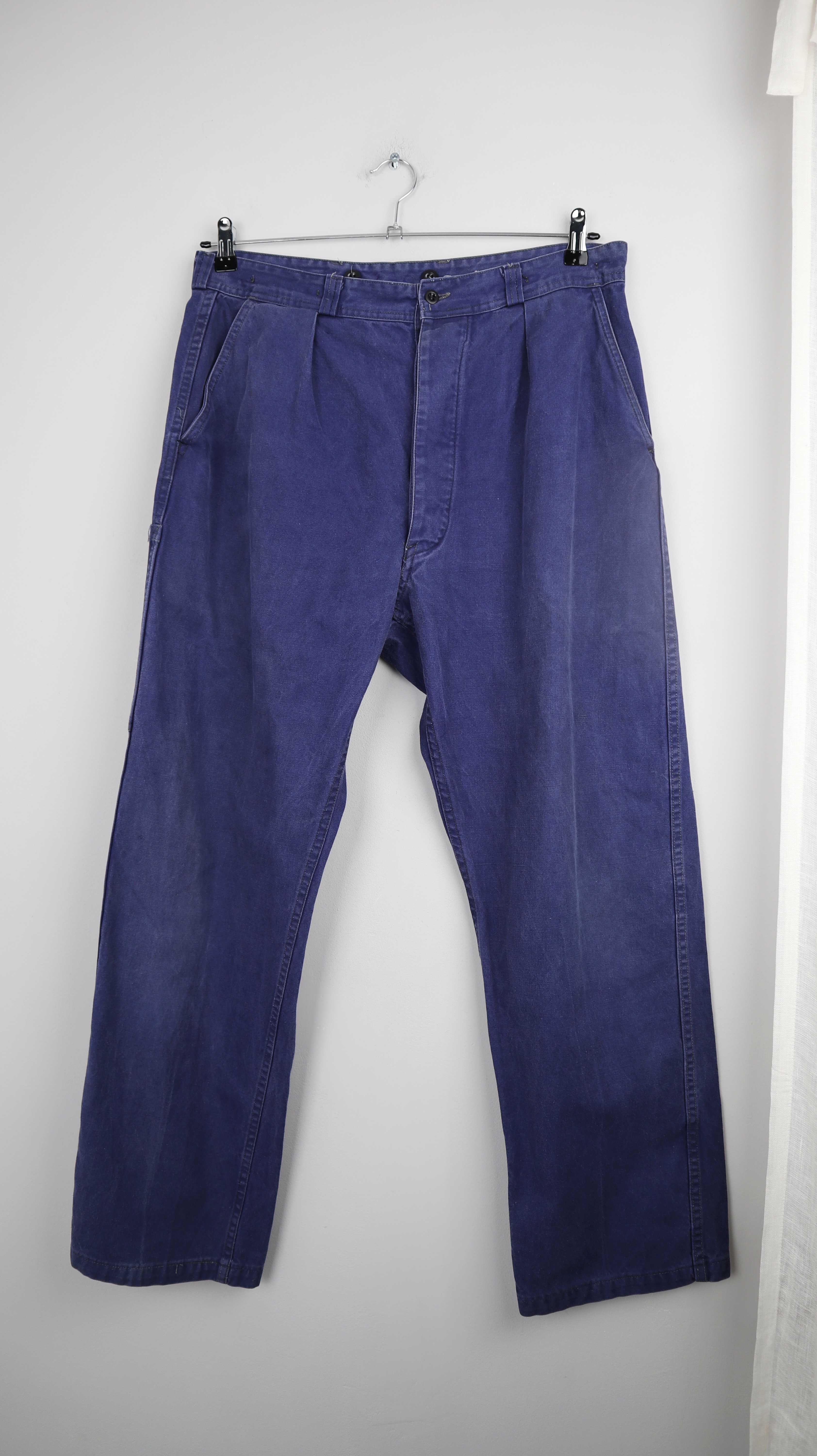 True Vintage Arbeiterhose Blau L Workingpants Stoffhose made in france