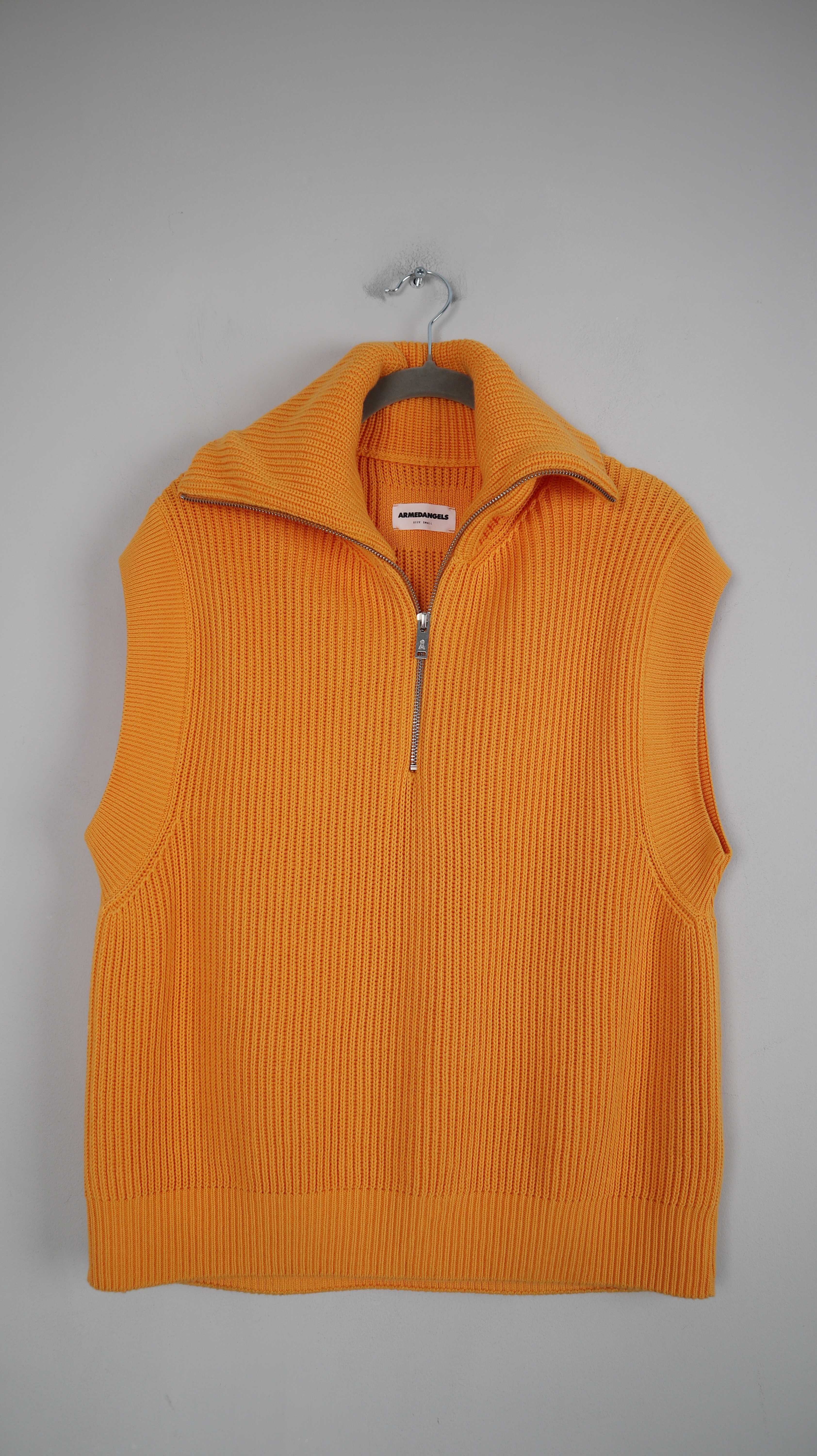Armedangels Shirt gestrickt Oberteil Rollkragen Orange 36 S