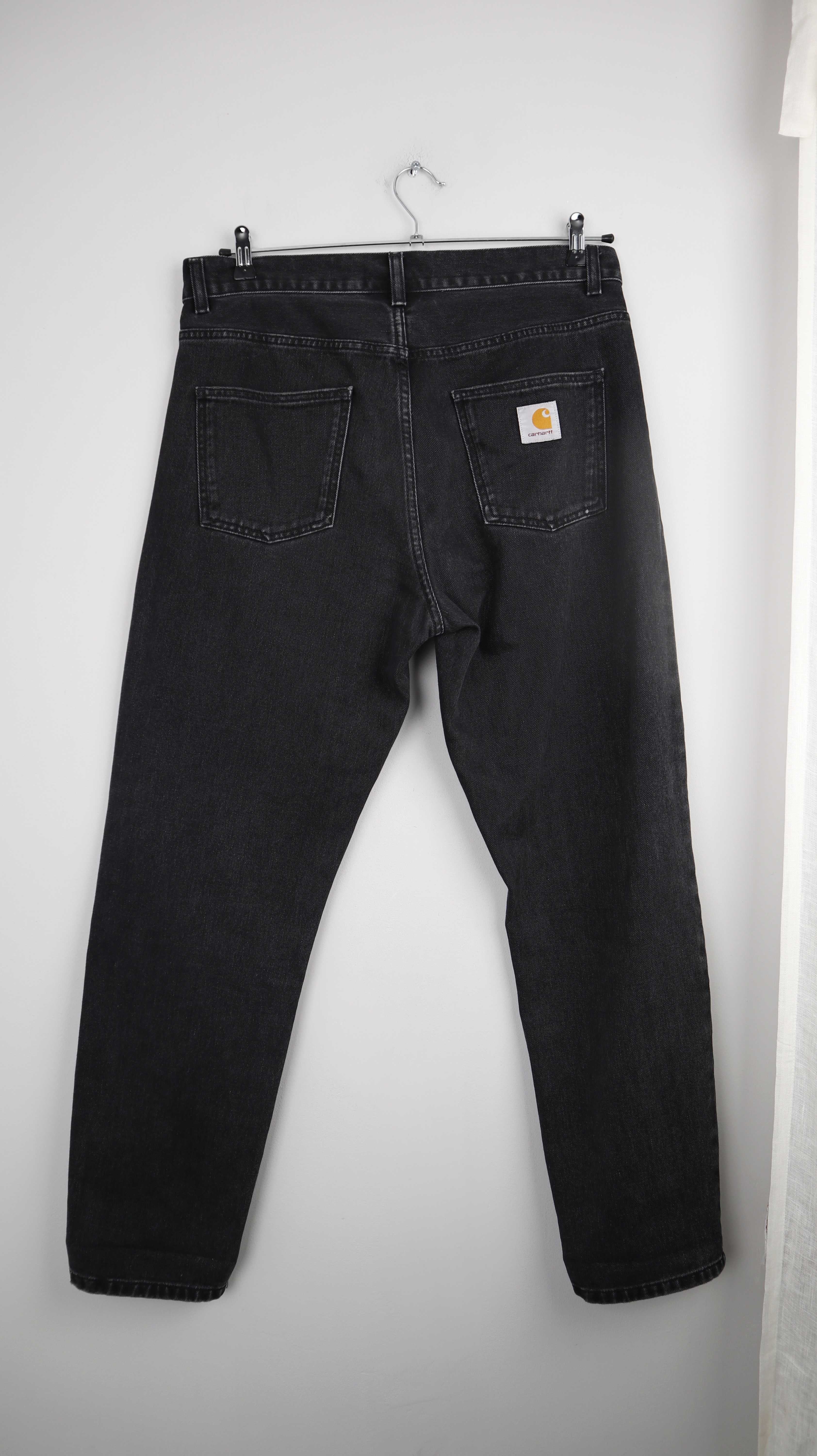 Carhartt Hose Grau straight leg 31 Newel Pant dunkelgrau Jeans