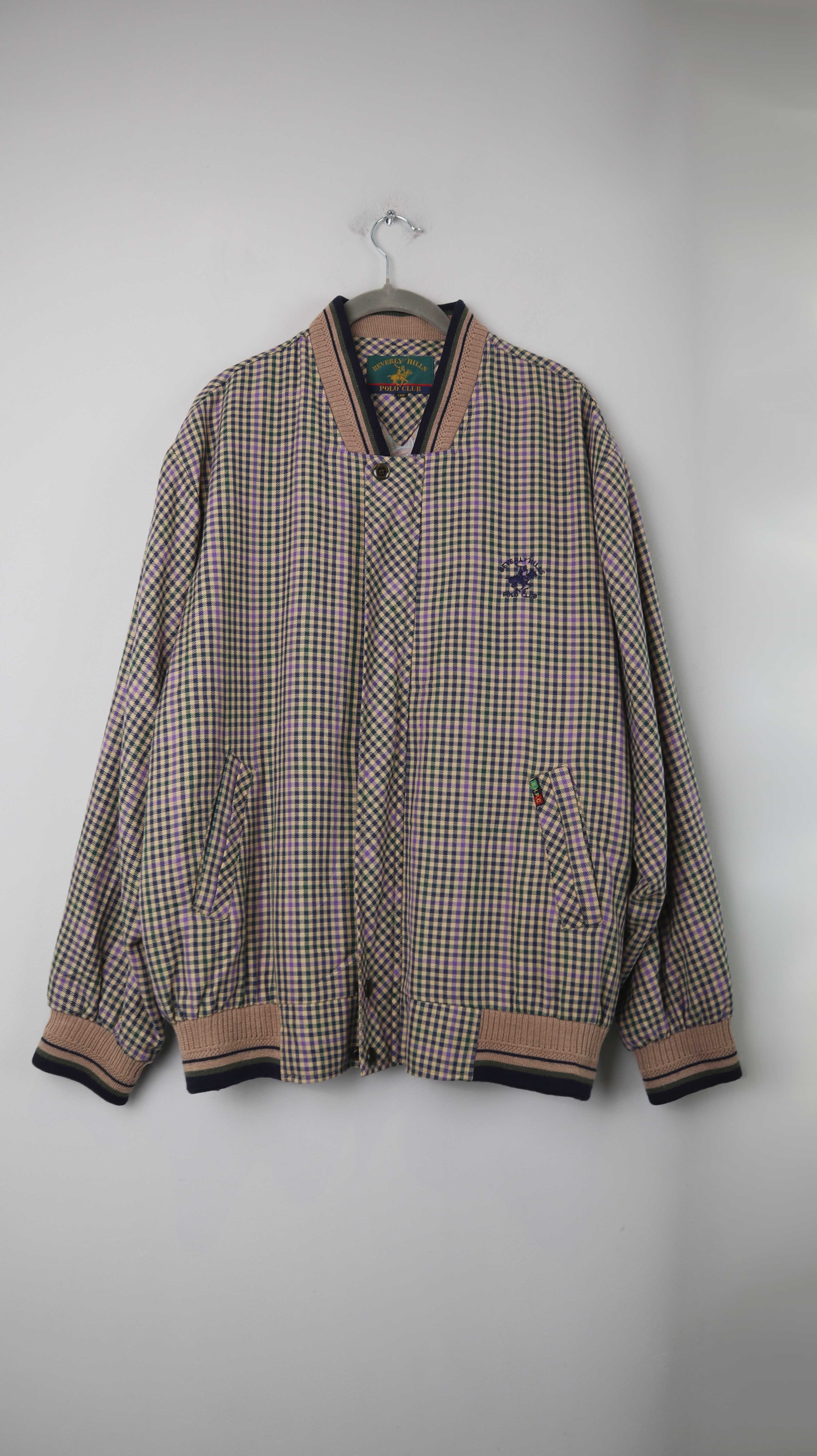 Polo Club Berverly Hills Jacke Bomberjacke L kariert Blouson true Vintage