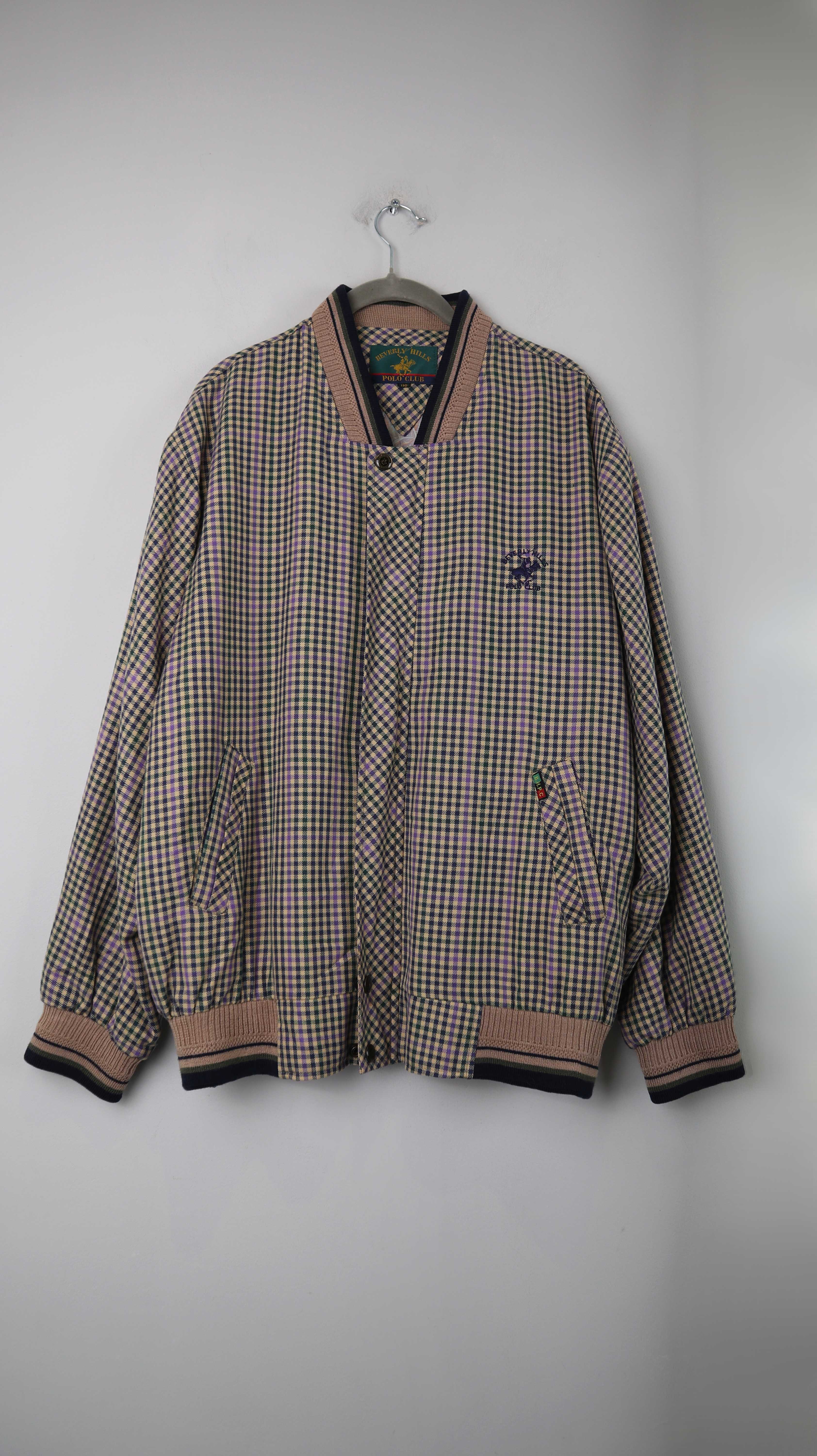 Polo Club Berverly Hills Jacke Bomberjacke L kariert Blouson true Vintage