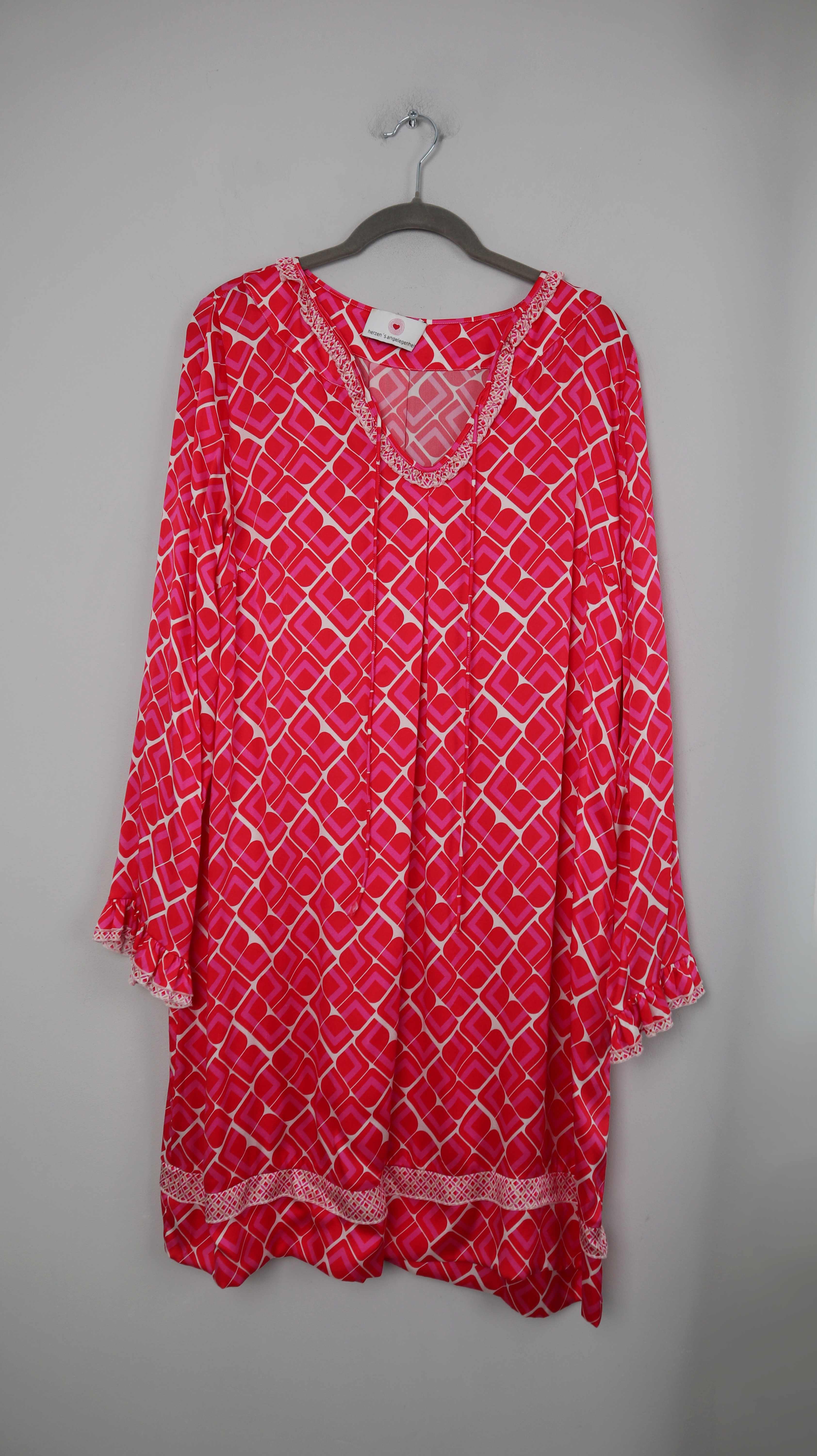 Herzen's Angelegenheit Kleid Sommerkleid Rot Seide Seidenkleid 38 M