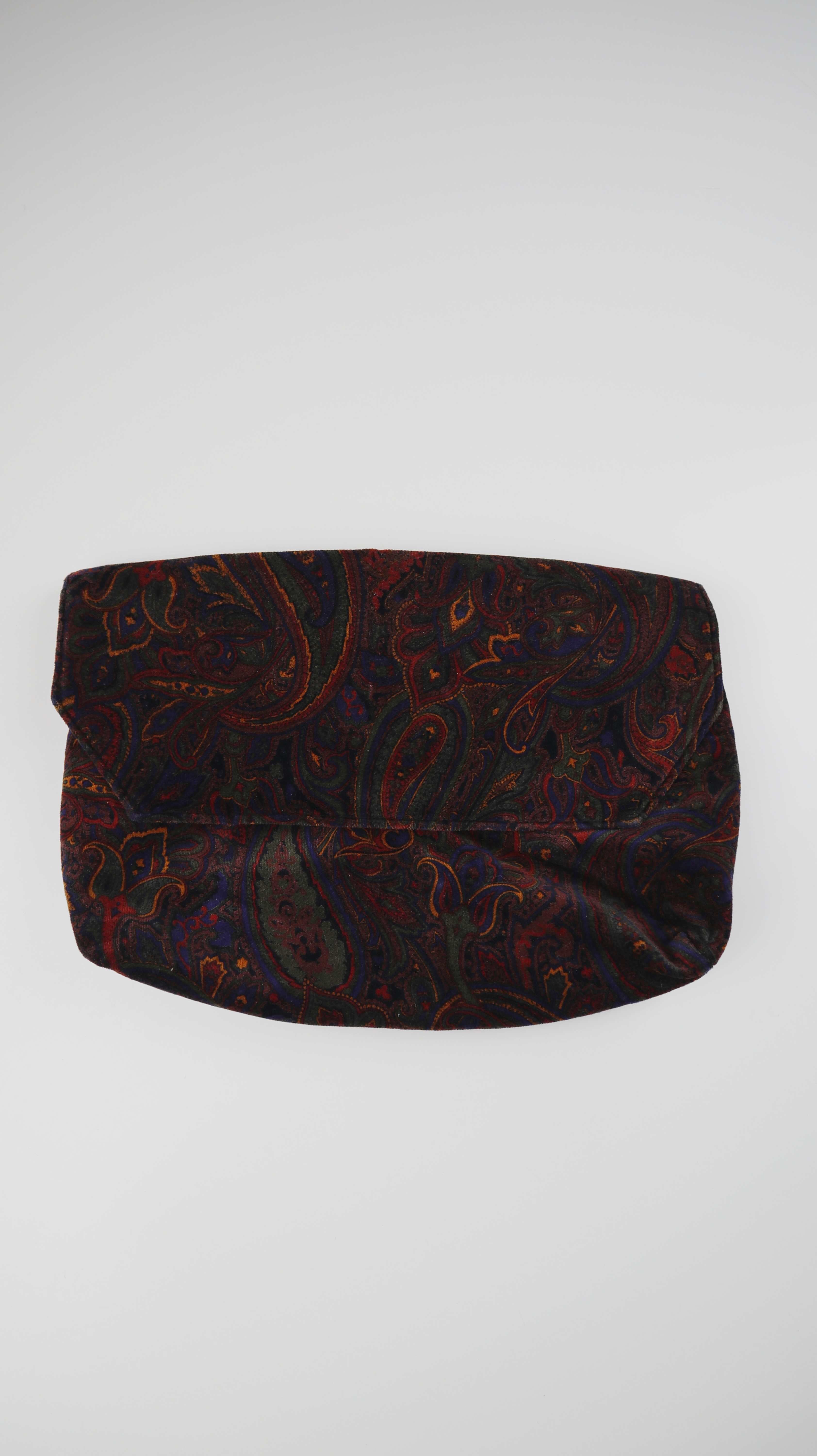 True Vintage Tasche Samt Samttasche Paisley Gennis made in Italy Clutch