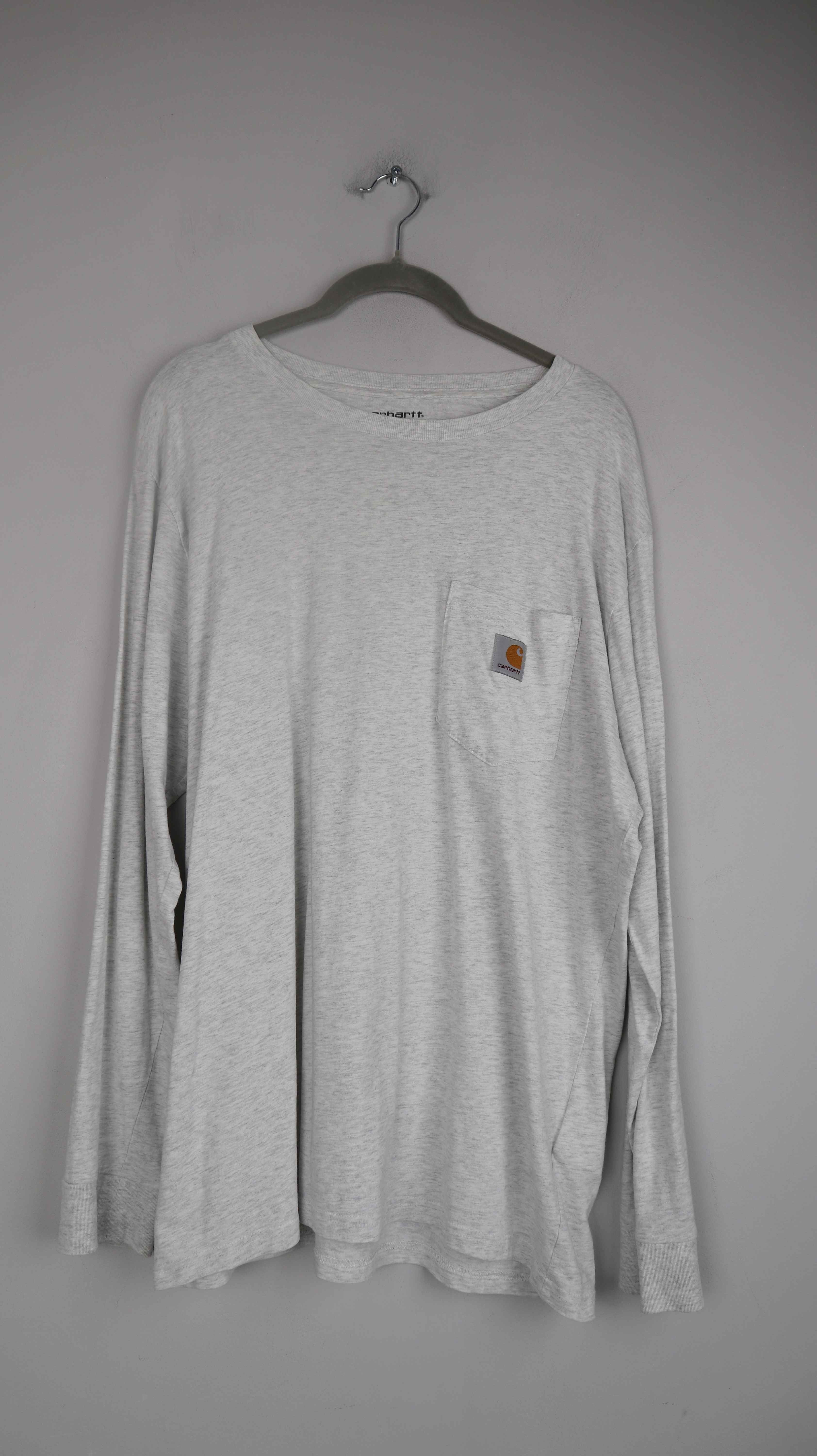 Carhartt Longsleeve Grau L L/S Pocket T-Shirt Oberteil Hellgrau
