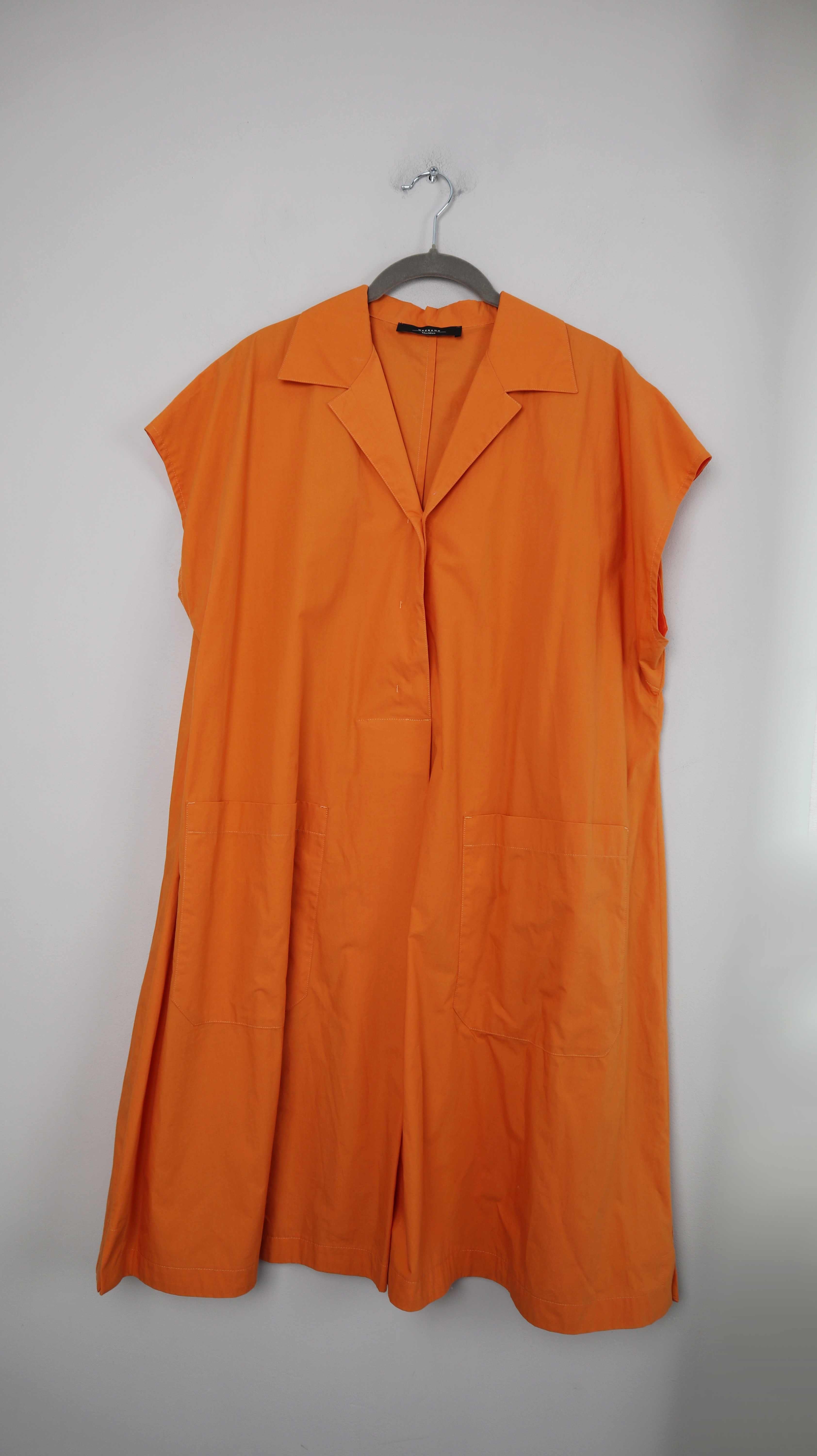 Max Mara Weekend Kleid Orange Midi Midikleid 40 L