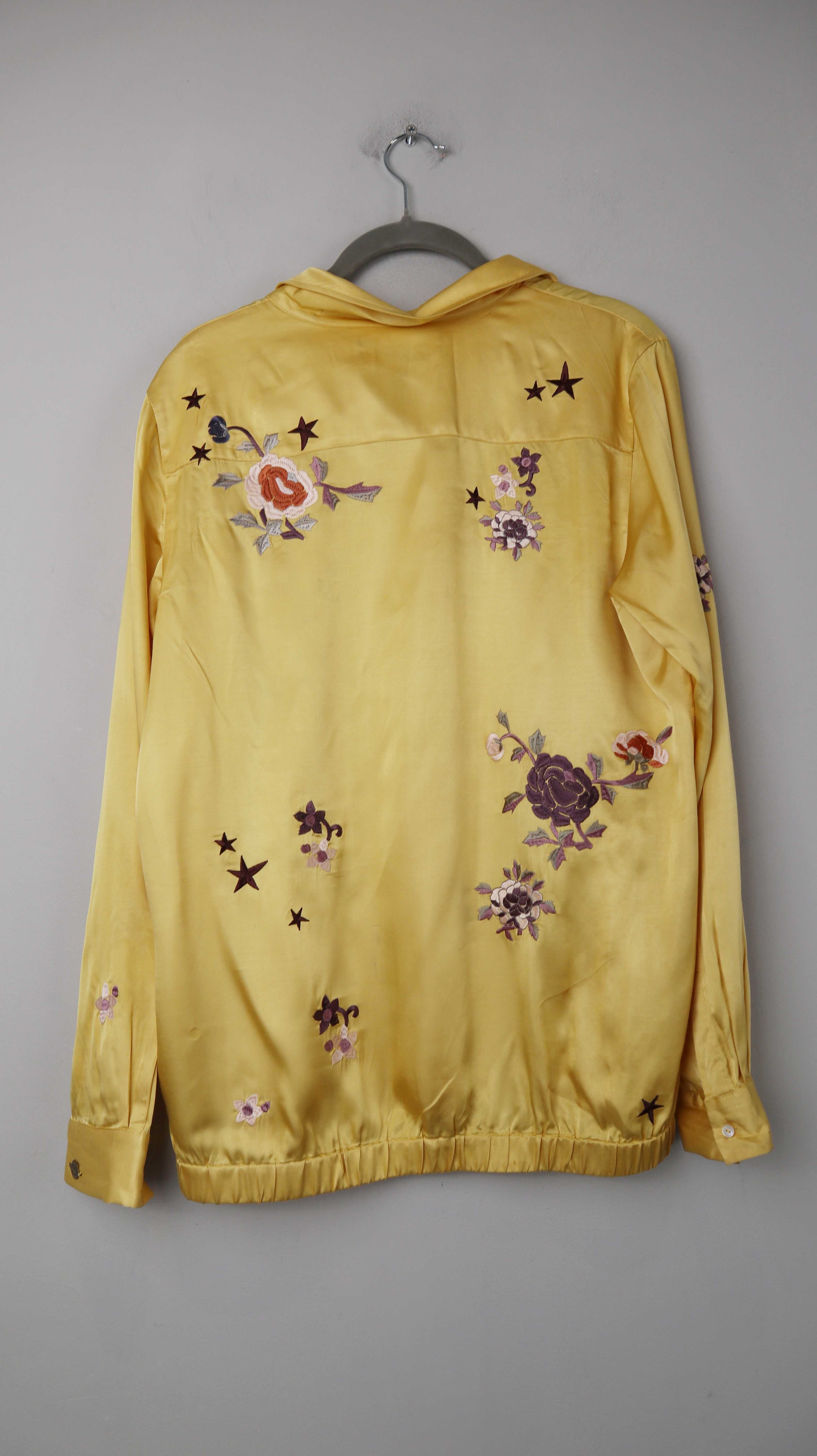 Maison Scotch Bluse Shirt Oberteil gelb Stardust Motel bestickt 38 M
