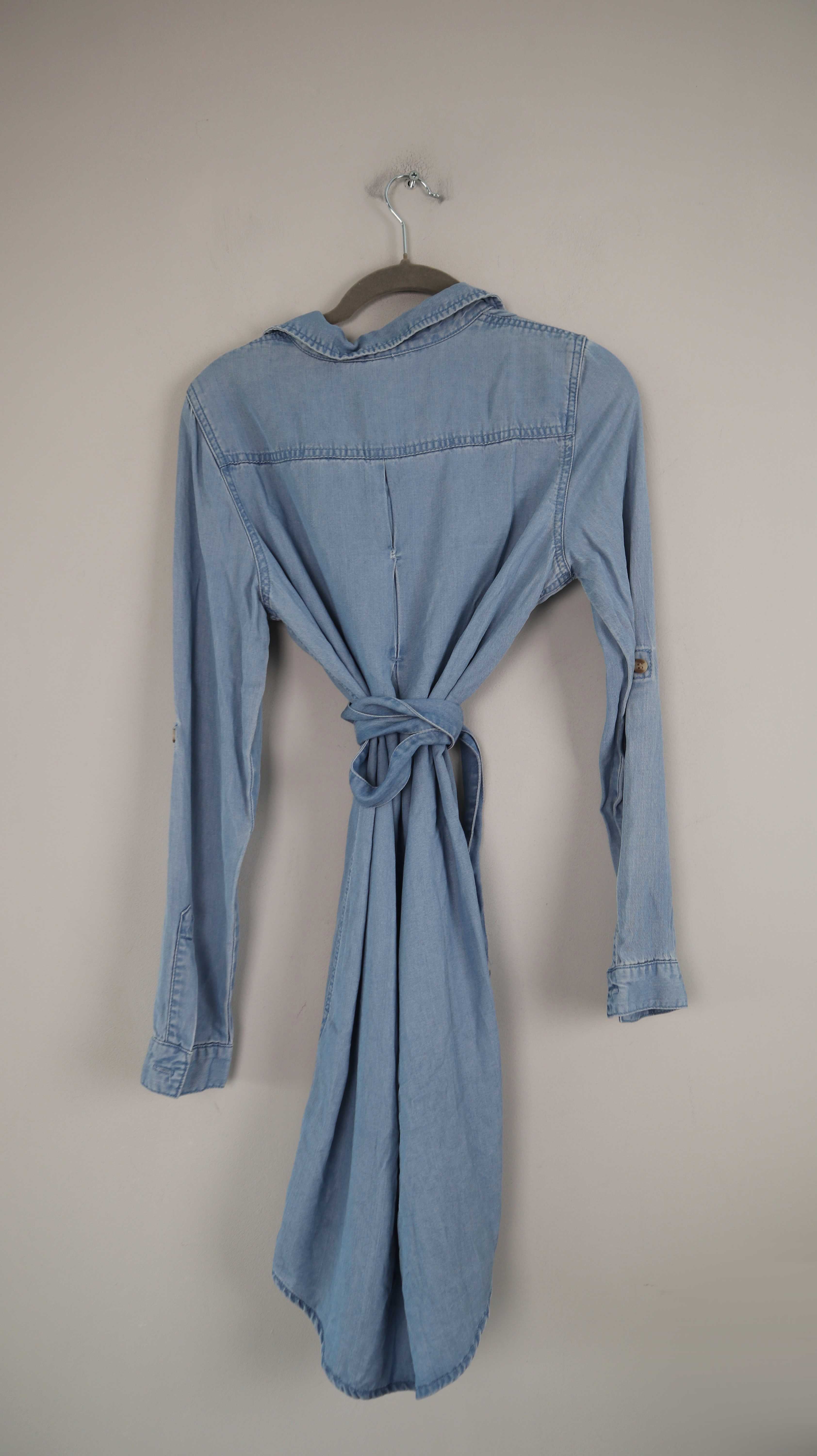 Vero Moda Kleid Blau Jeans Jeanskleid XS denim Midi Midikleid