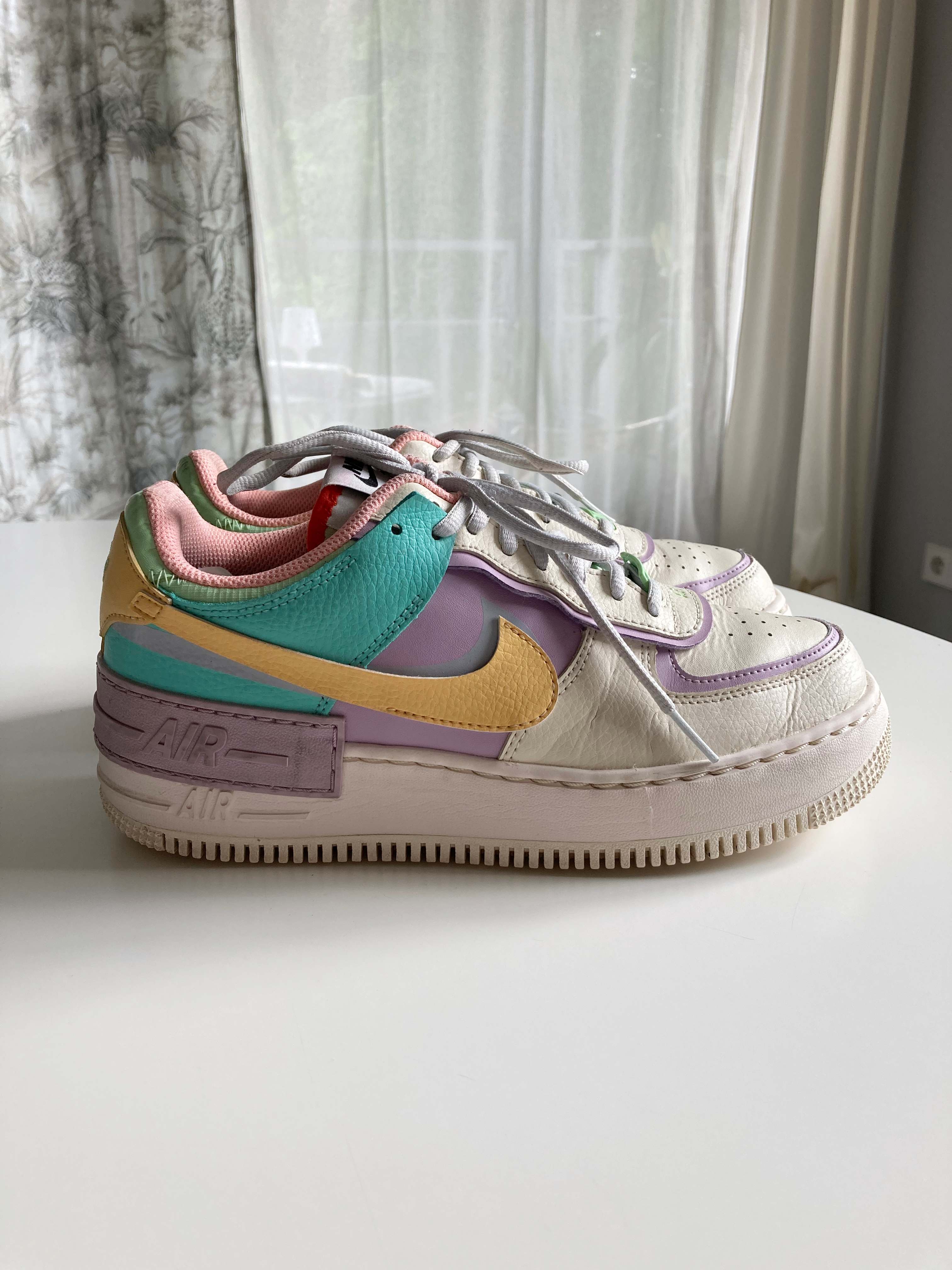 Nike Air Force One Pastell 39 Sneaker Turnschuhe Leder Ledersneaker