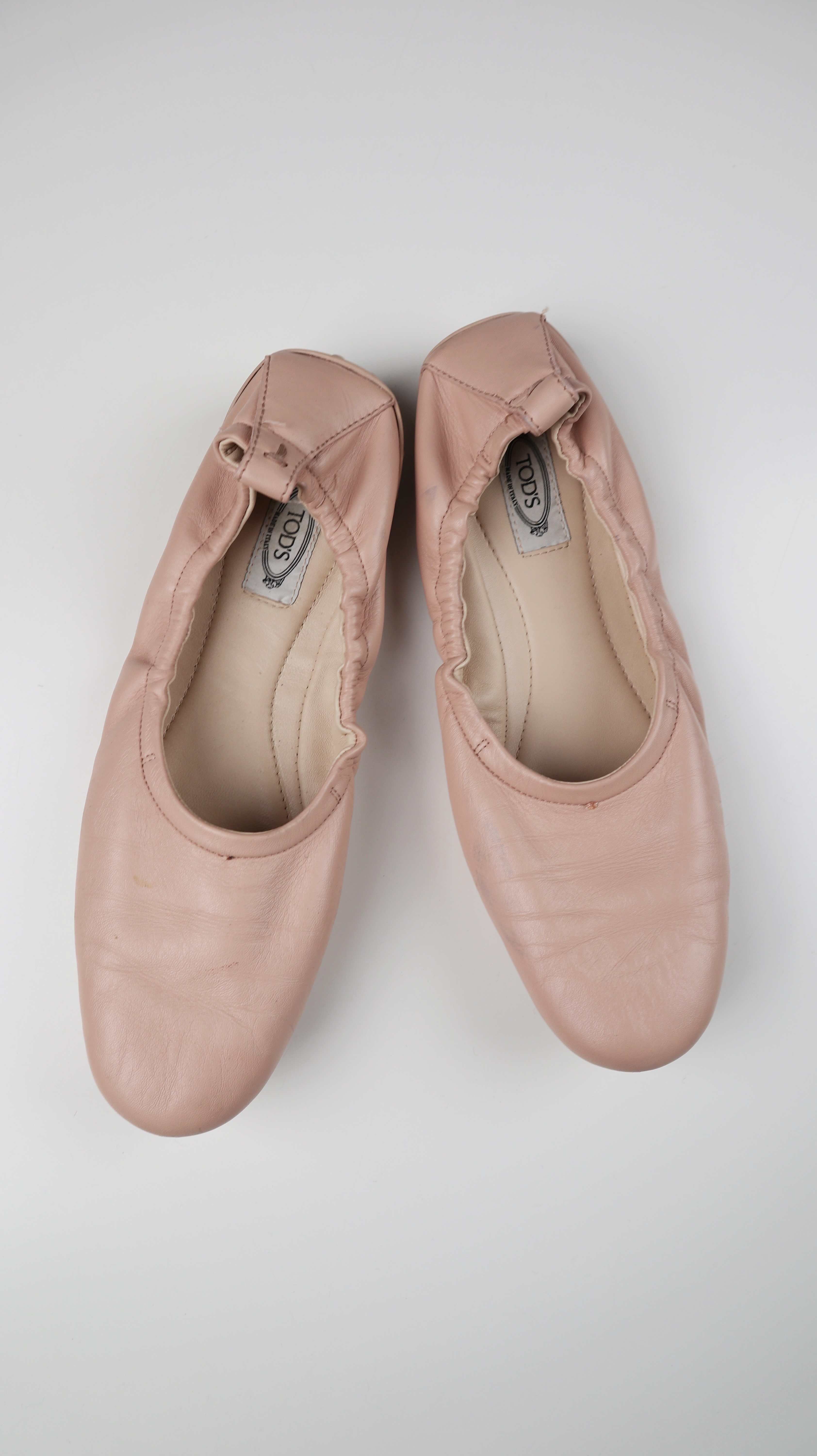 Tods Ballerinas Slipper 39 Rosa Pastell Lederballerinas Ballett