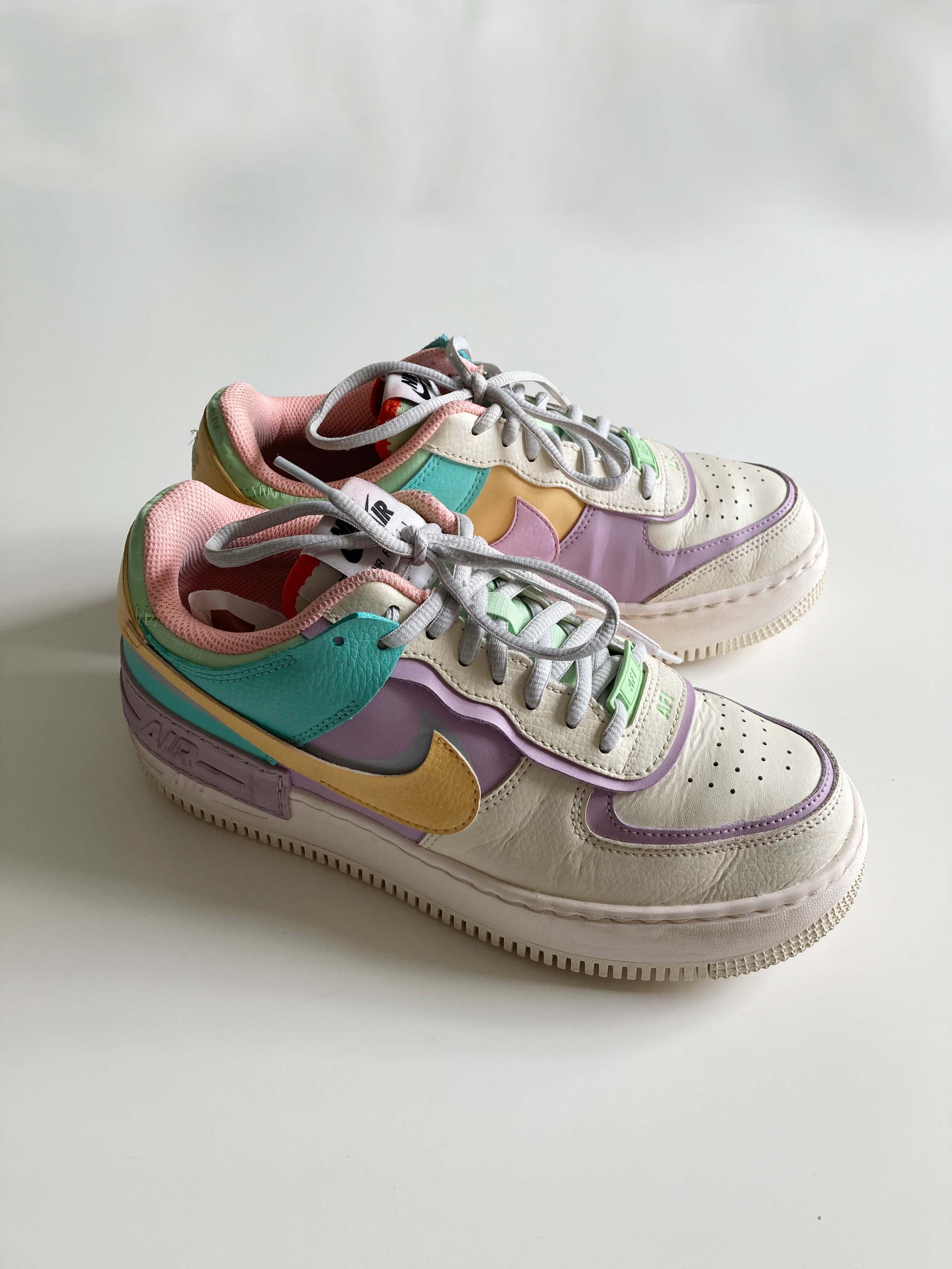 Nike Air Force One Pastell 39 Sneaker Turnschuhe Leder Ledersneaker