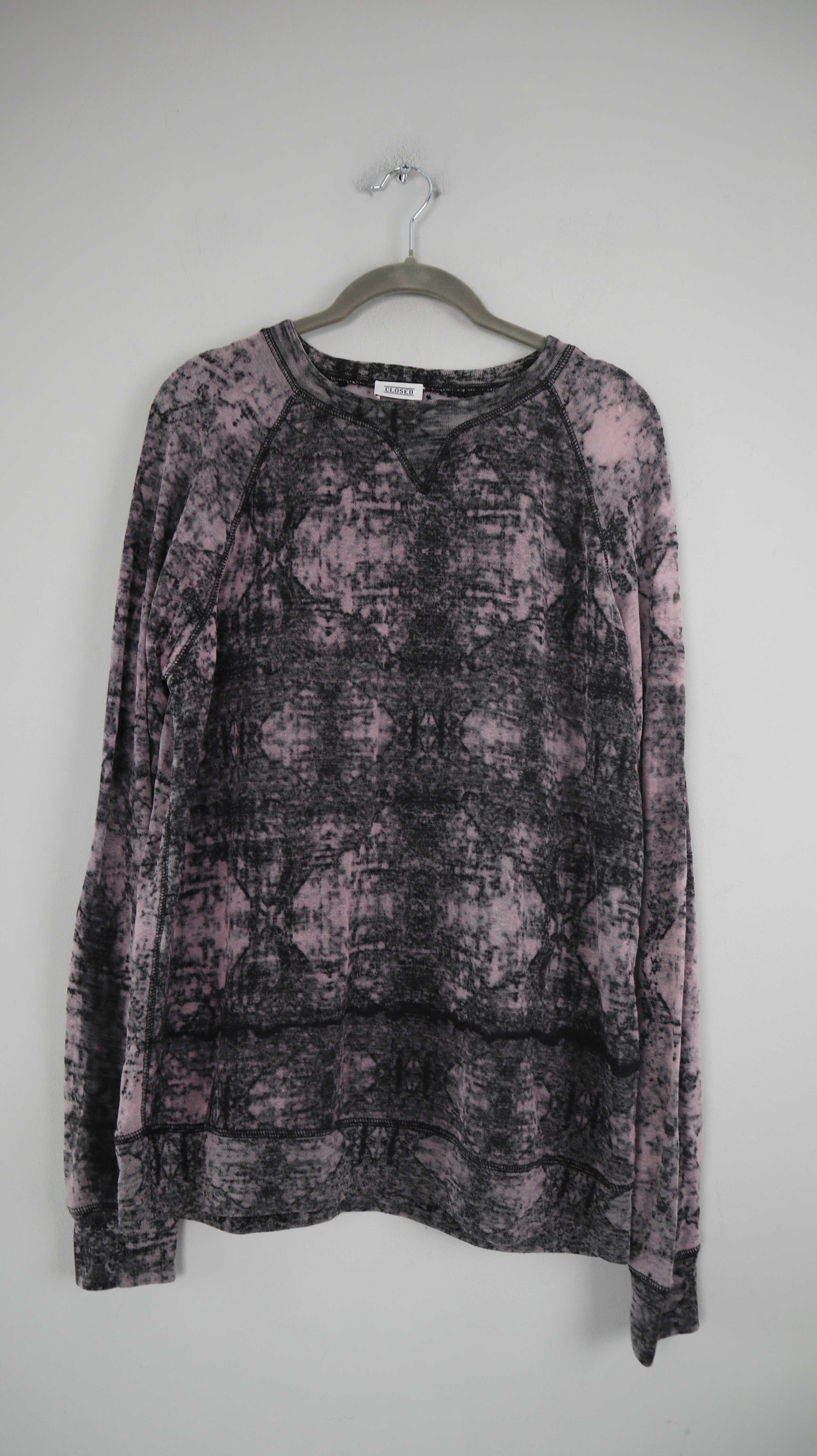 Closed Pullover lila schwarz Sweater 38 M basic Flieder