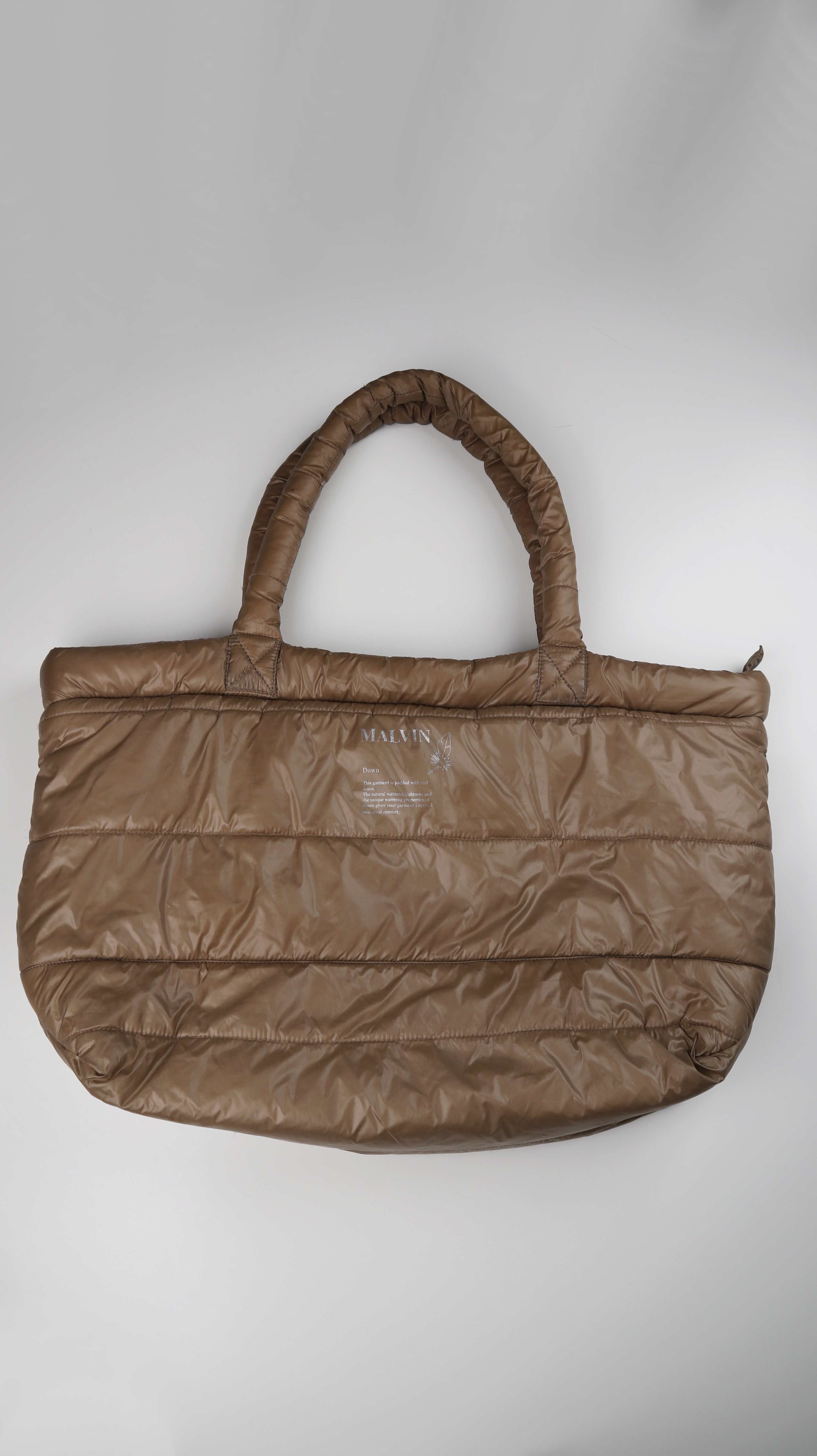 Malvin Tasche Daunentasche Handtasche braun Stepptasche