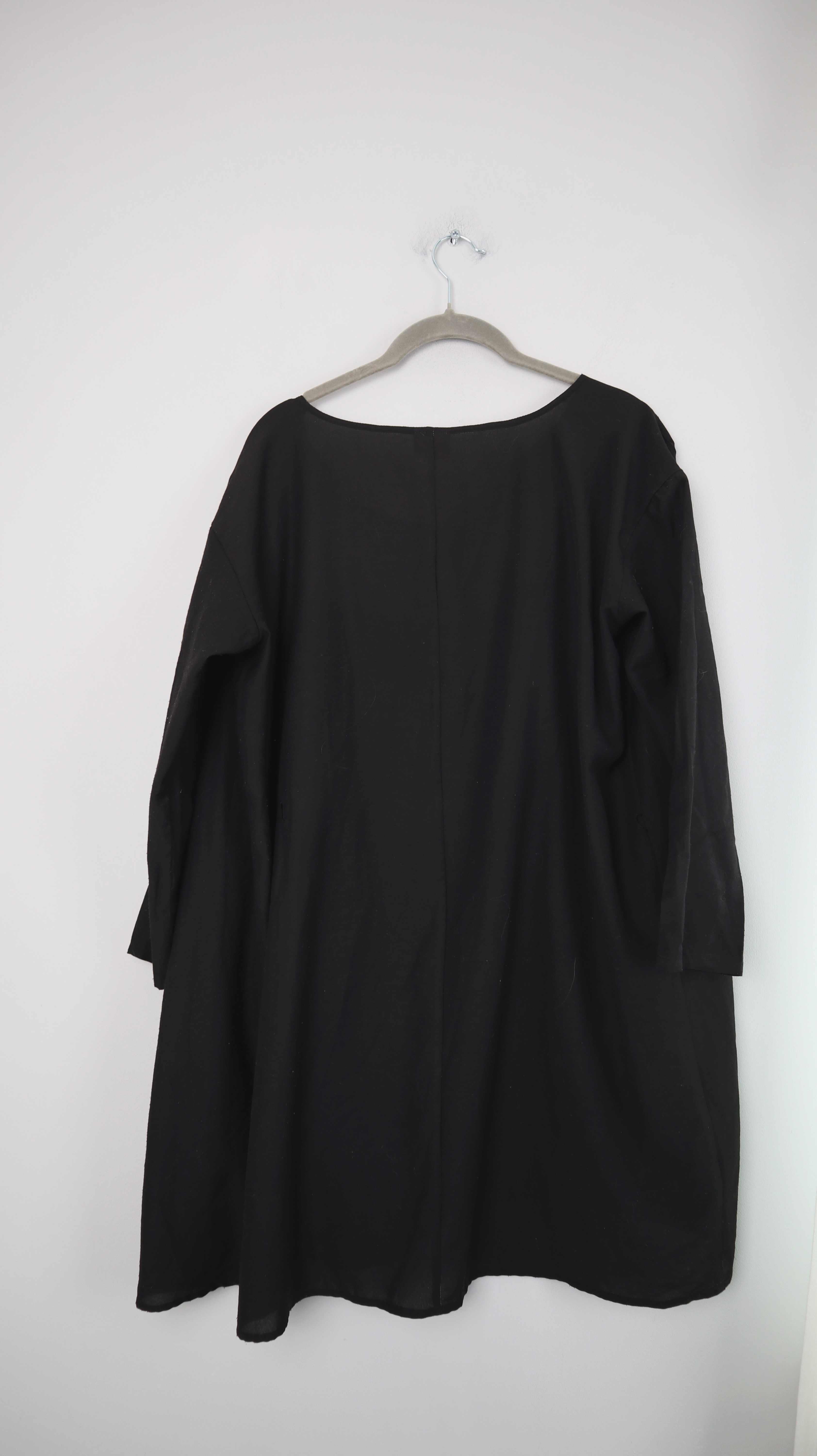 Weekday Kleid schwarz Midi Midikleid basic Shirtkleid 38 M
