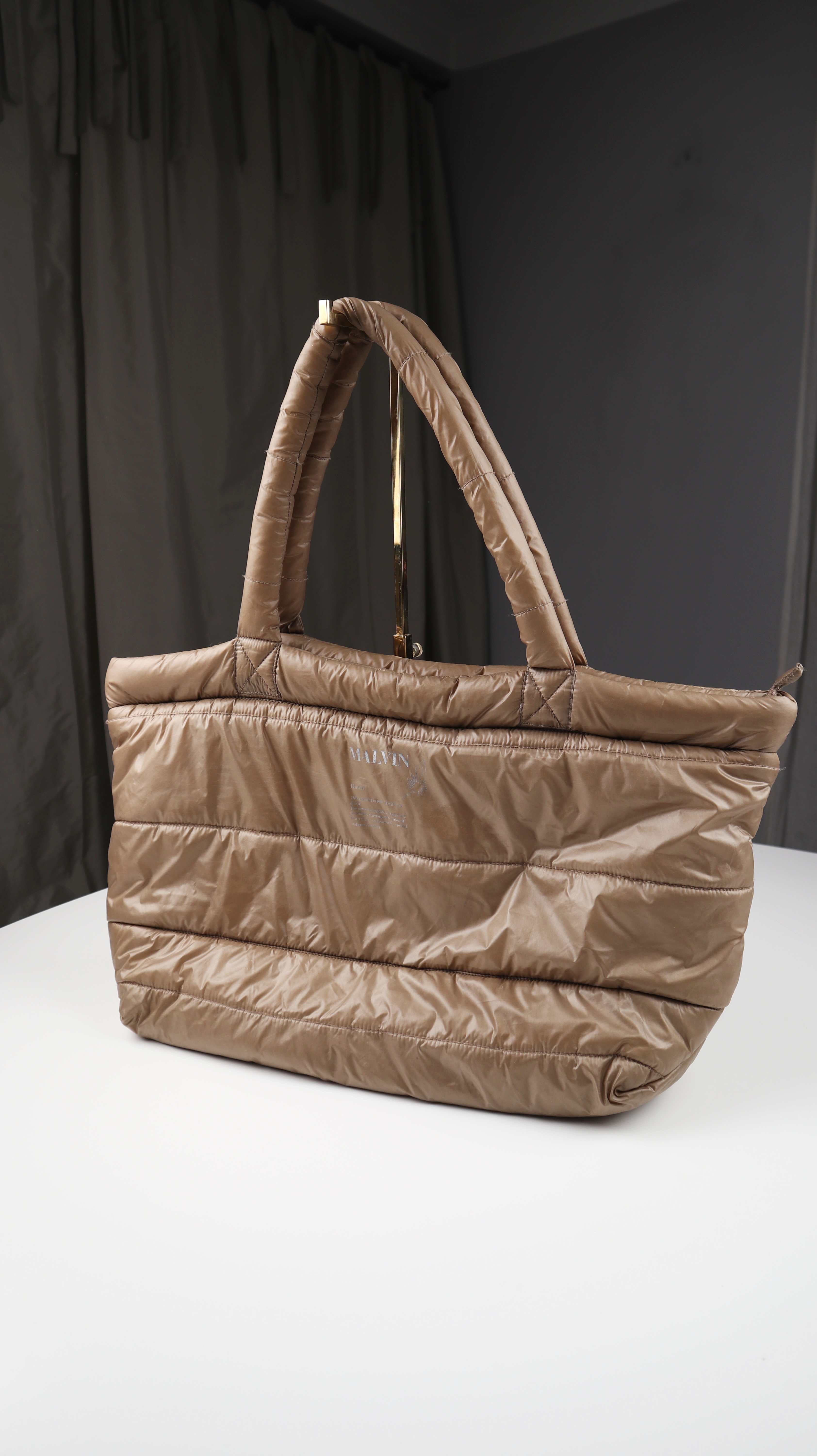 Malvin Tasche Daunentasche Handtasche braun Stepptasche