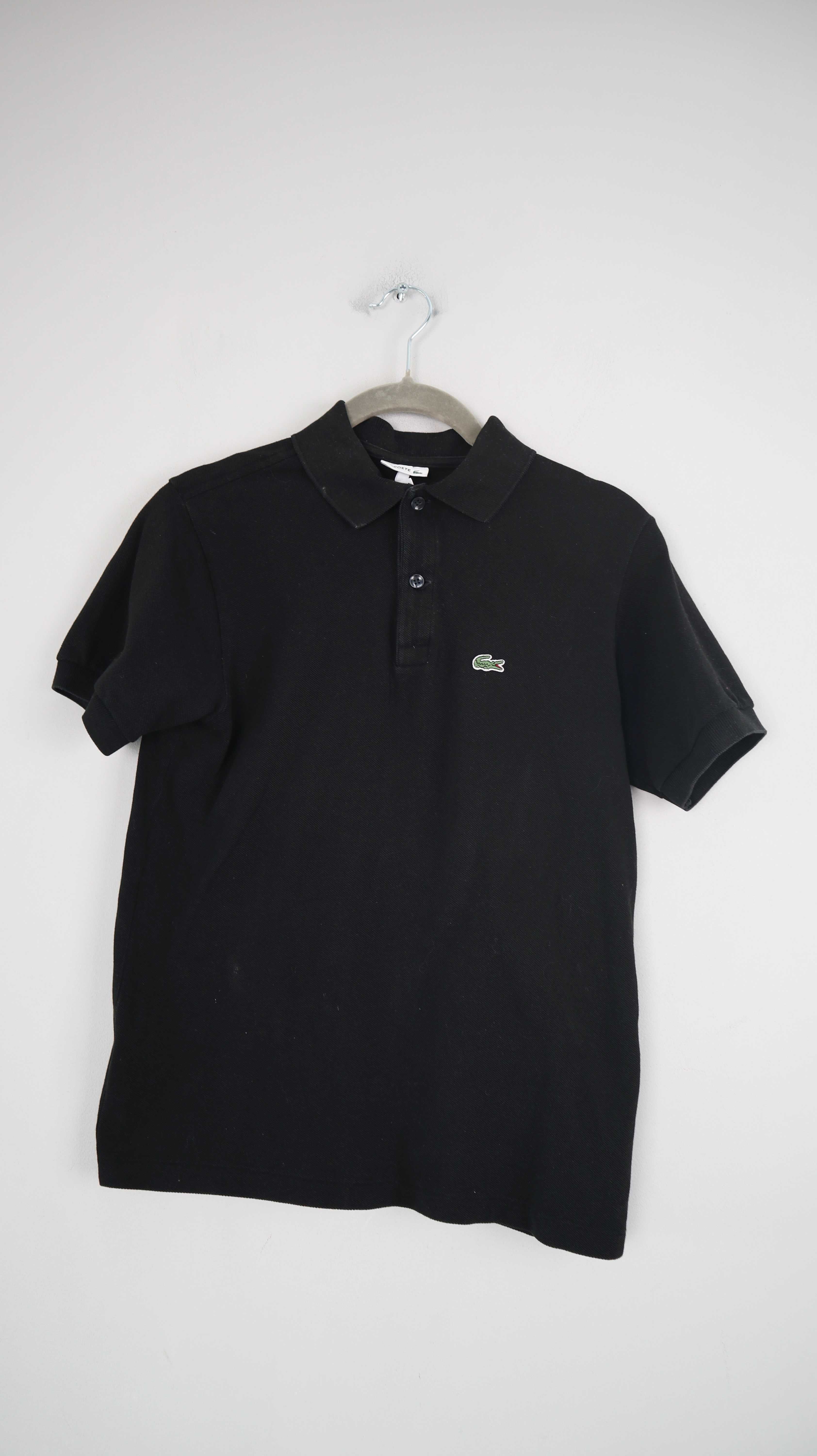 Lacoste Polo Poloshirt schwarz basic 14 38 M T-Shirt Shirt einfarbig