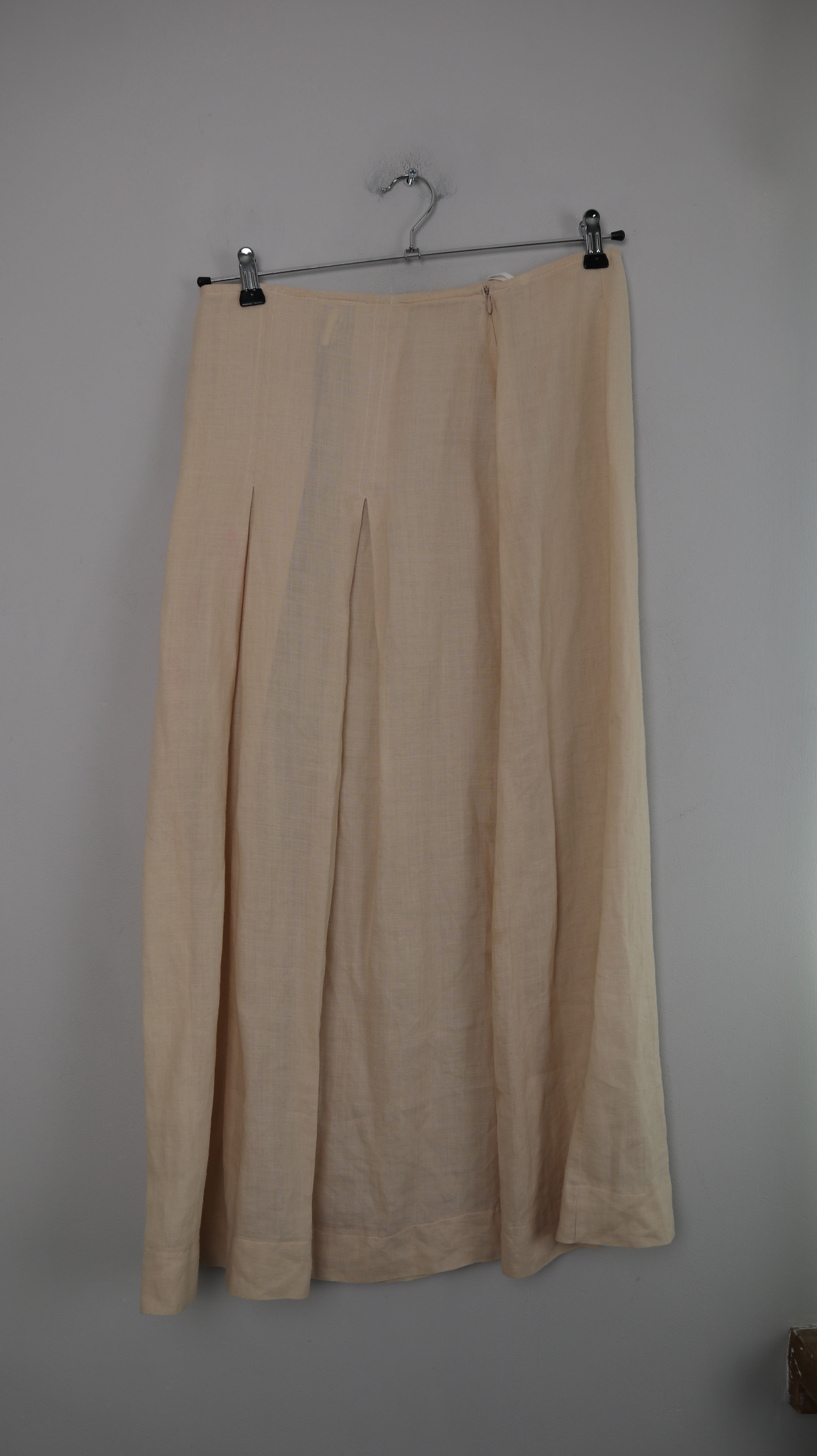 United Colors of Benetton Rock Maxirock Creme Beige 38 M Leinen Leinenrock
