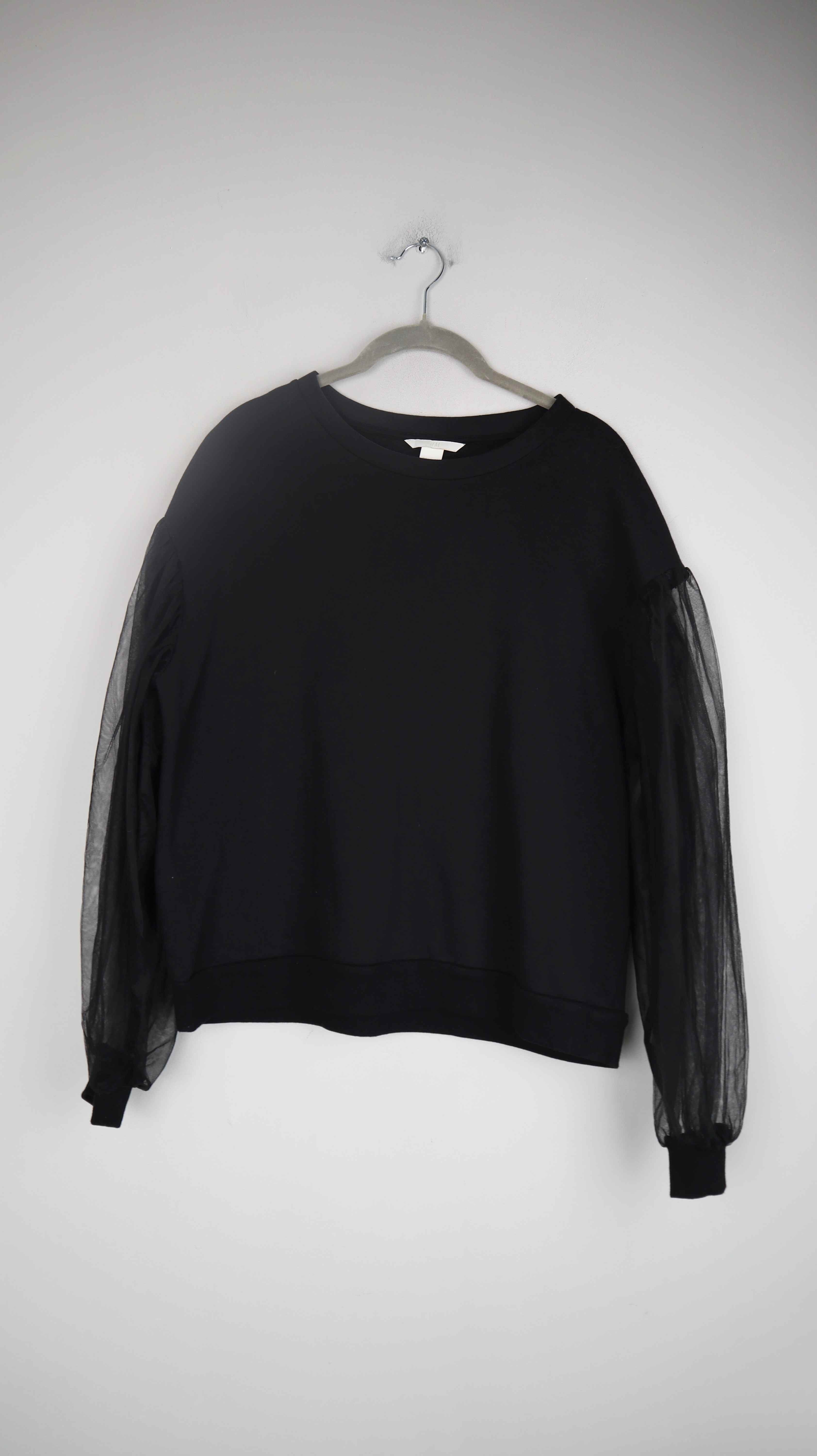 H&M Pullover Sweater schwarz 38 M basic Longsleeve Oberteil