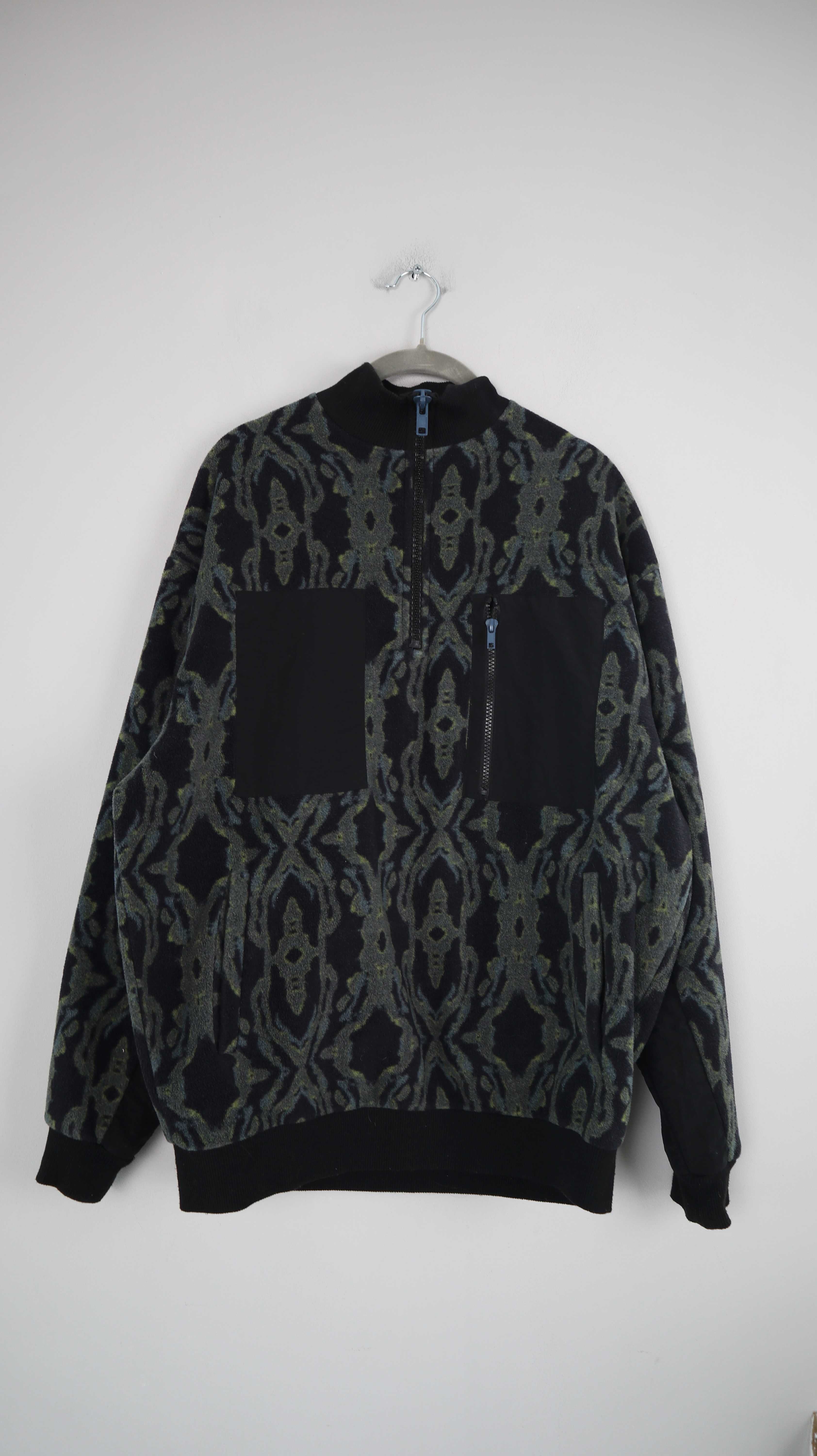 Fleecepullover grün S schwarz grün Pullover Sweater