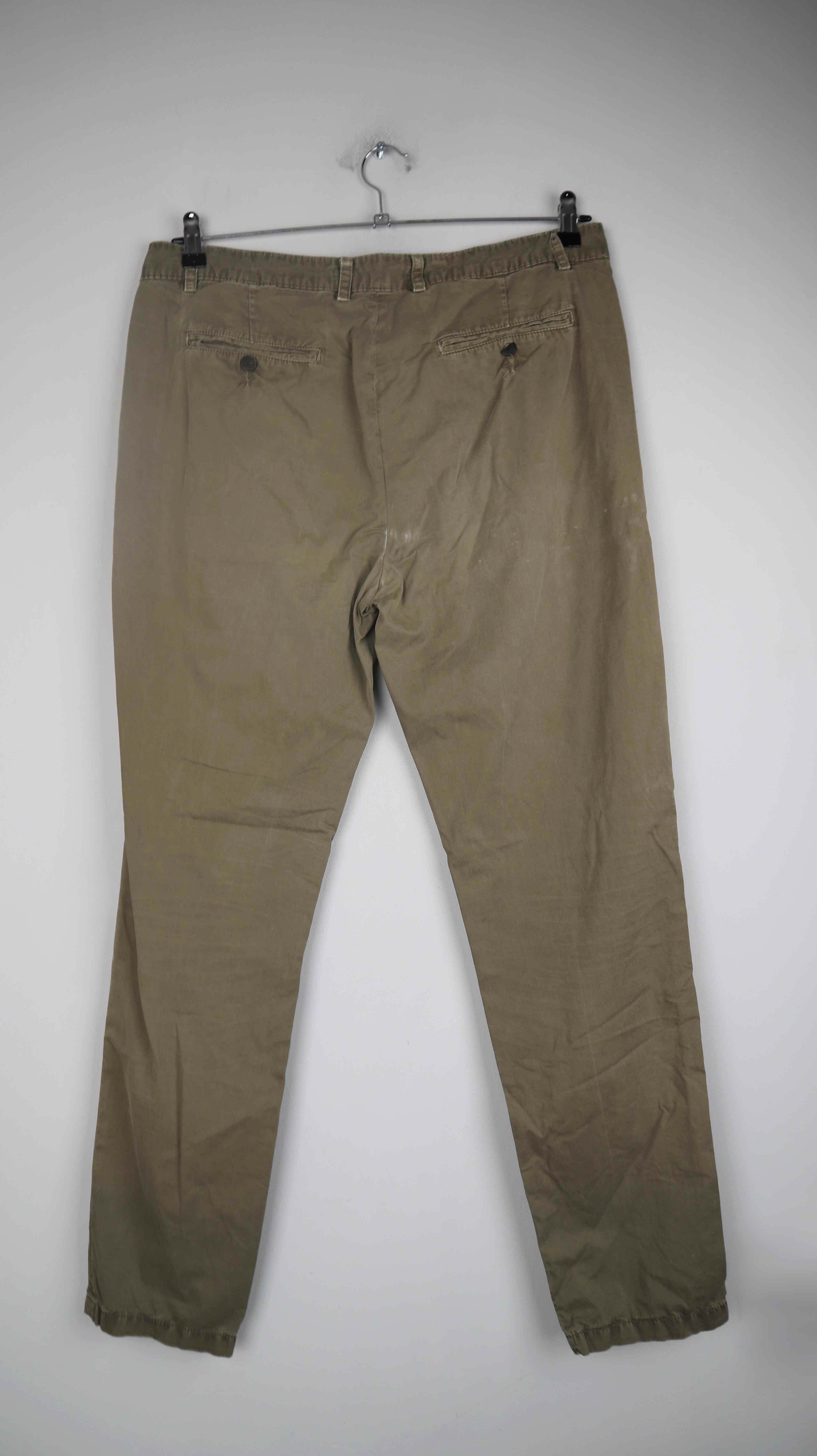 Zara Women Hose Chino grün Khaki 40 L Stoffhose