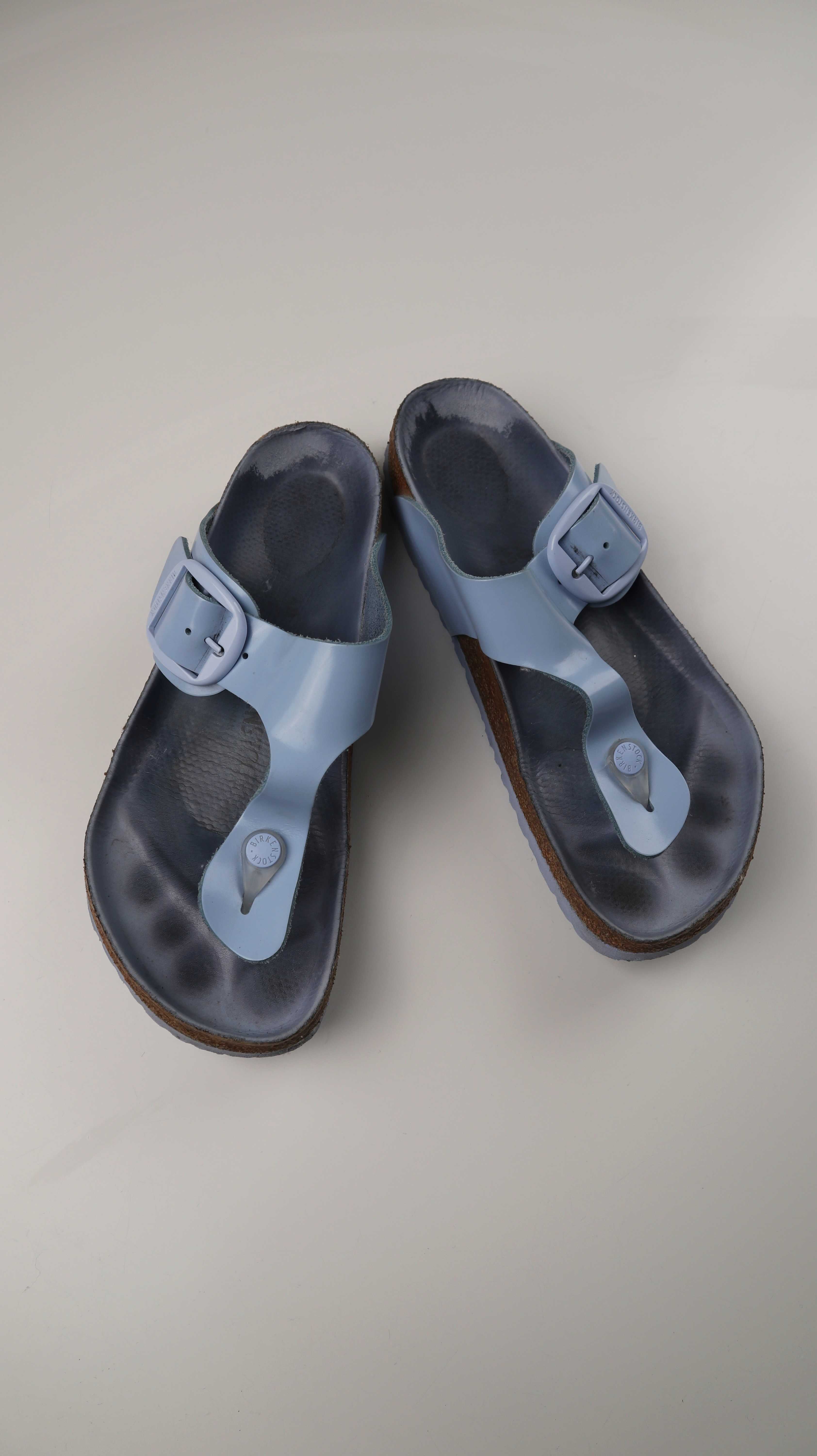 Birkenstock Gizeh Slipper blau Hellblau 40 Sandalen Zehentreter